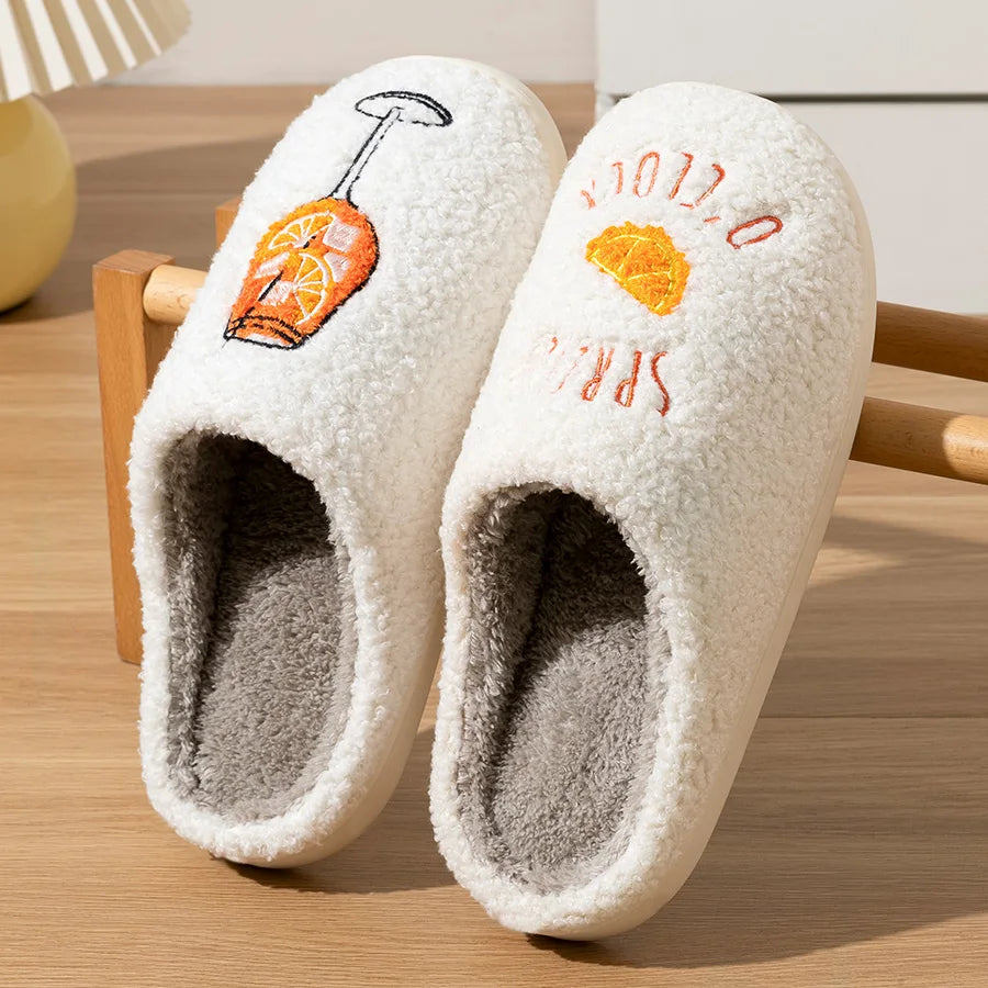 Zachte Damespantoffels met Pluche Voering Antislip TPR Zool Comfortabele Winterslippers voor Binnen Huisslippers | Sansoti