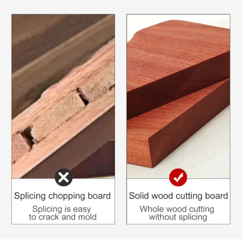 Planche à découper en bois rectangulaire antibactérienne et antifongique, en ébène, planche de cuisine, bloc de boucher professionnel | Sansoti