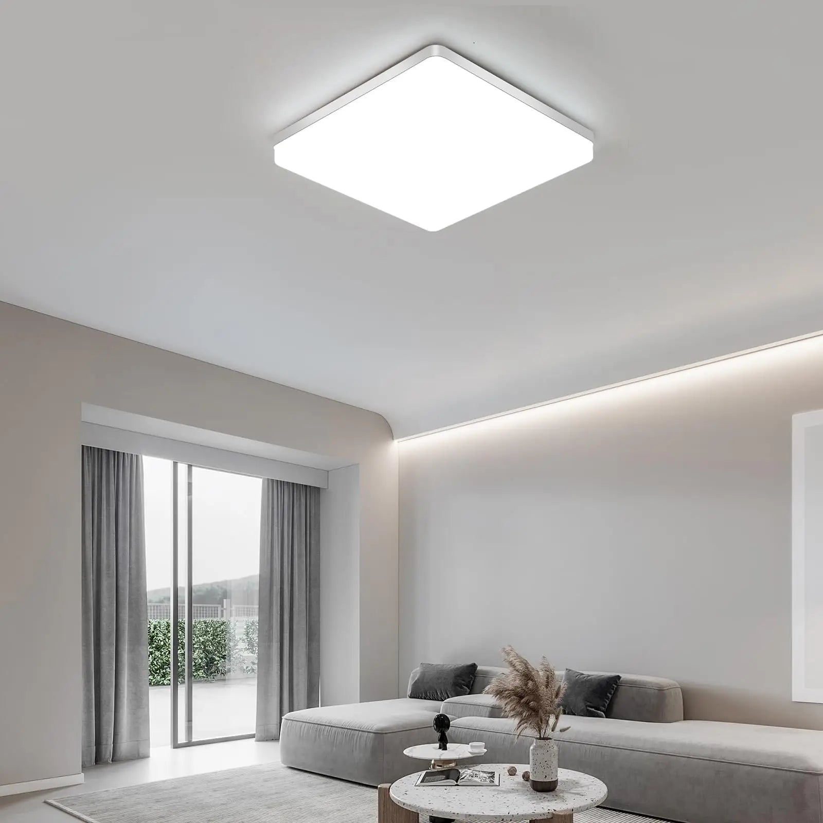Badlampe Decke LED Quadratisch 48W 6500K IP44 5400LM | Restfield