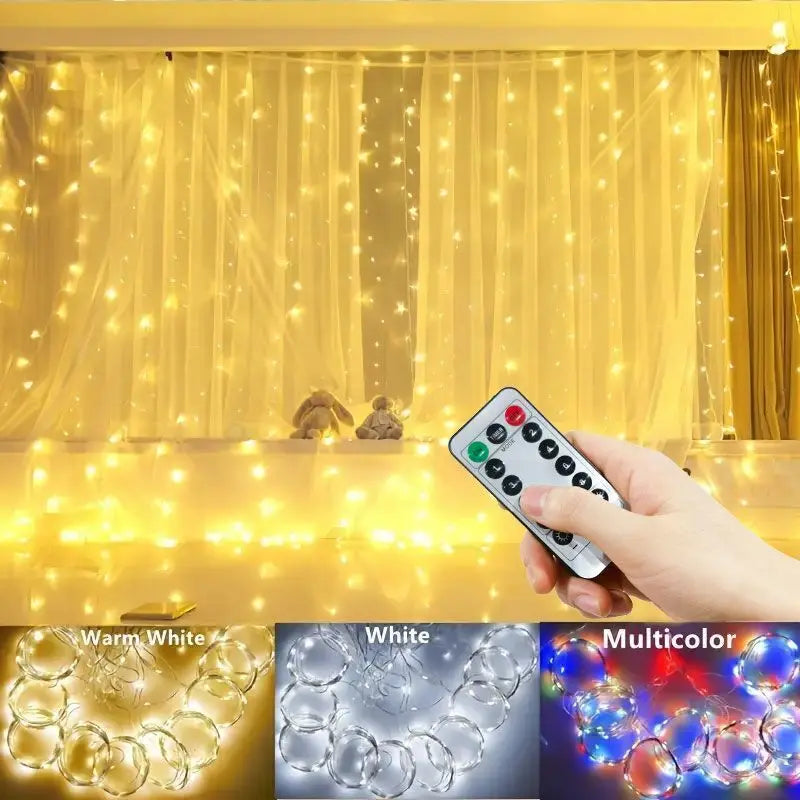 Gordijn LED-lichtsnoer USB Afstandsbediening Decoratieve Verlichting Feestelijk Slaapkamer Sfeerverlichting | Sansoti