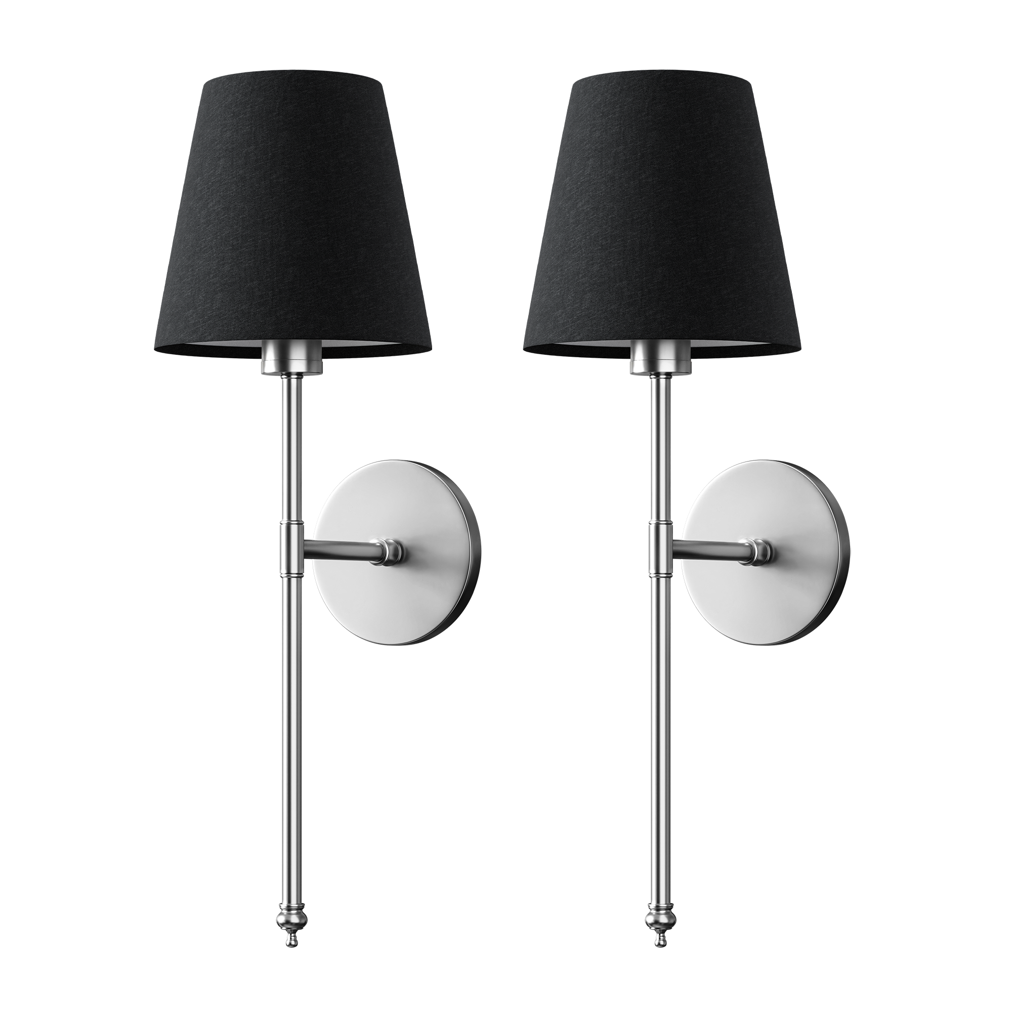 Applique murale Or Abat-jour noir Set de 2 Sans fil Télécommande Dimmable RGB Chambre Salon | Restfield