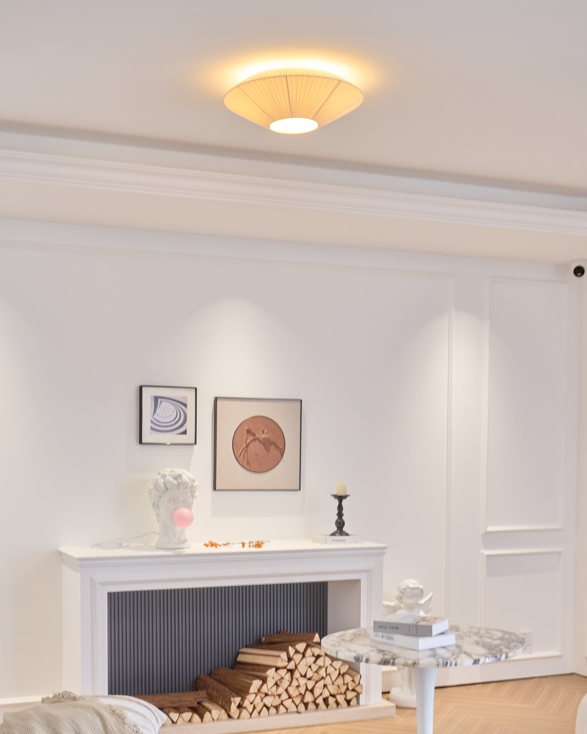 Plafondlamp Oosterse Stijl Stoffen Kap Zachte Verlichting voor Eetkamer Woonkamer Dimbaar 3 Maten | Sansoti