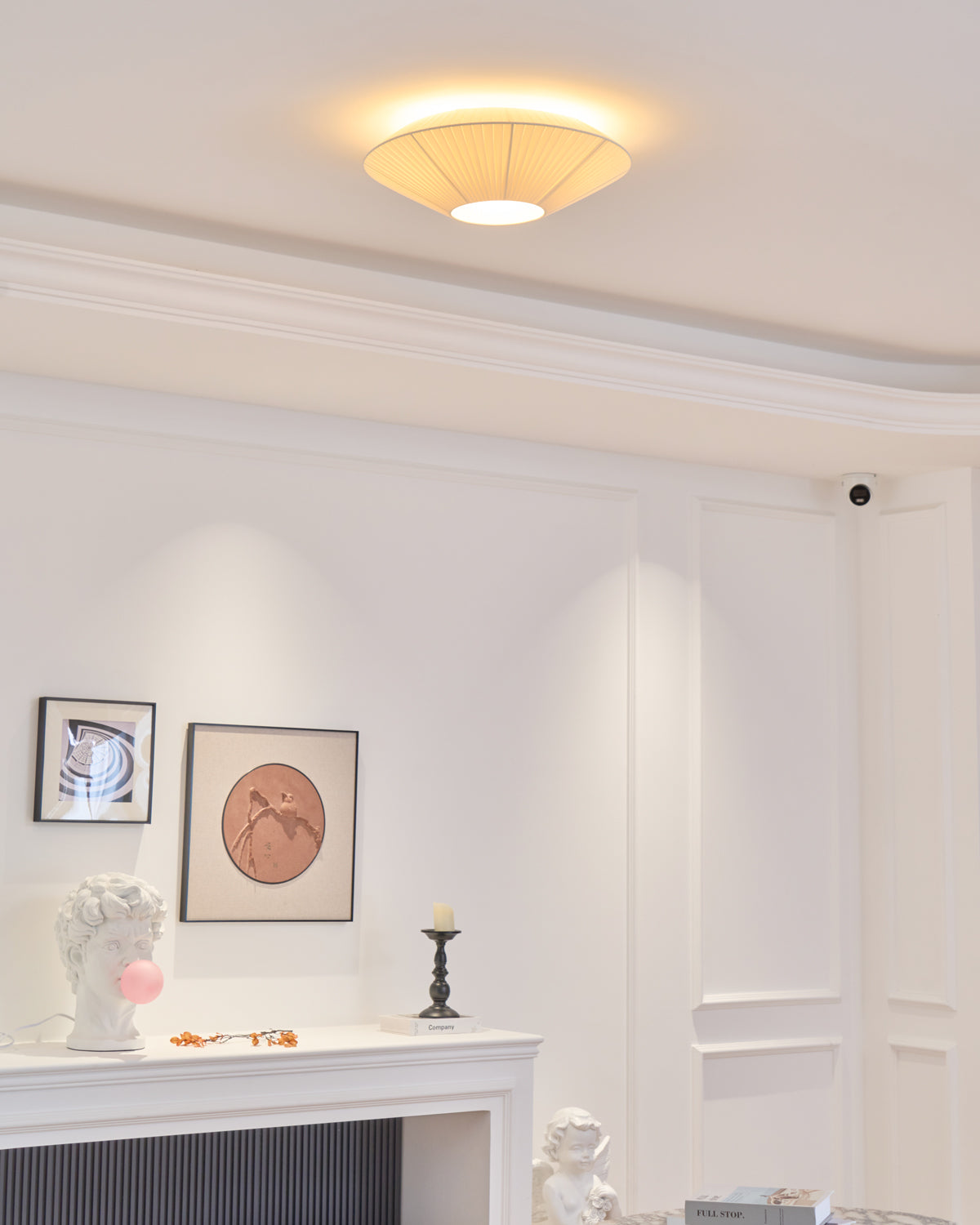 Plafondlamp Oosterse Stijl Stoffen Kap Zachte Verlichting voor Eetkamer Woonkamer Dimbaar 3 Maten | Sansoti