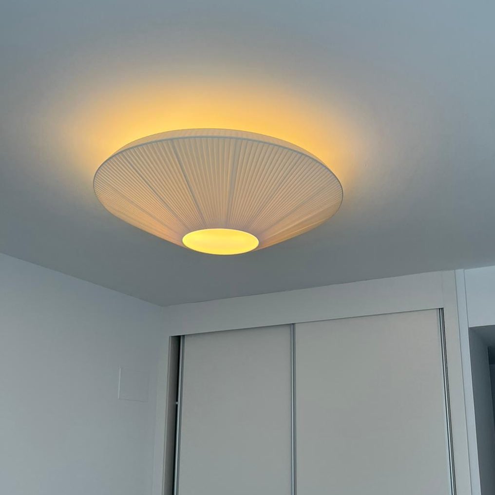 Plafondlamp Oosterse Stijl Stoffen Kap Zachte Verlichting voor Eetkamer Woonkamer Dimbaar 3 Maten | Sansoti