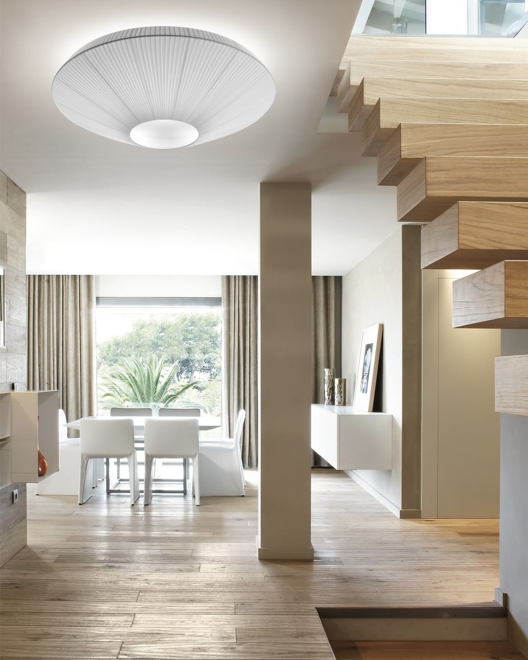 Plafondlamp Oosterse Stijl Stoffen Kap Zachte Verlichting voor Eetkamer Woonkamer Dimbaar 3 Maten | Sansoti