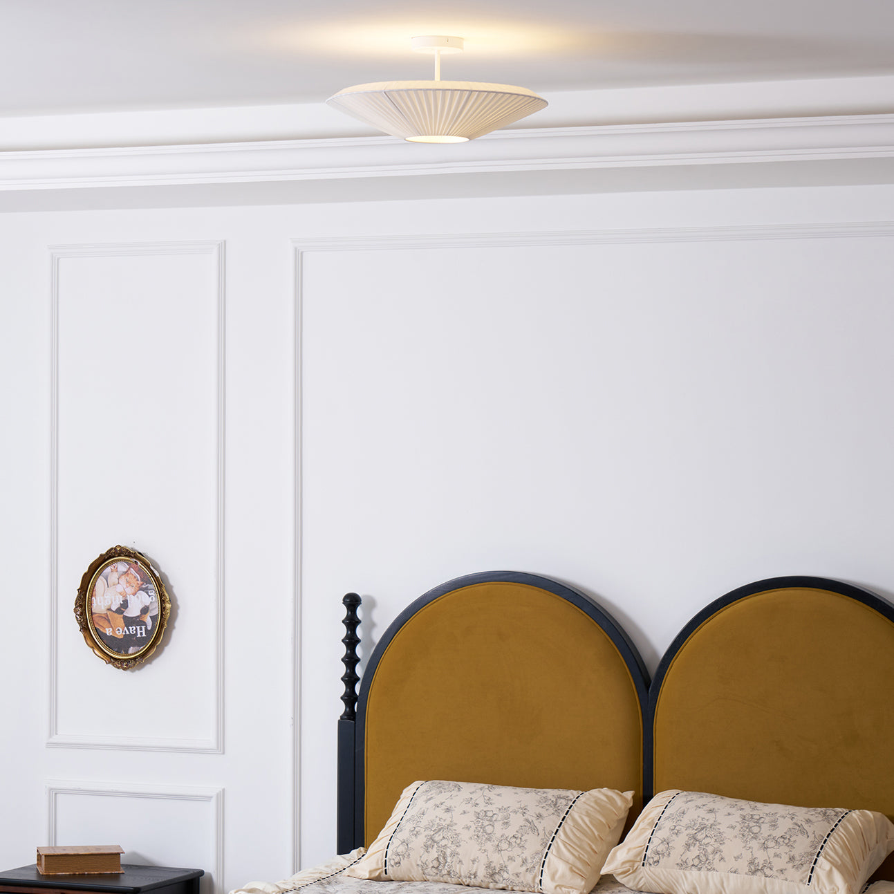 Plafondlamp Oosterse Stijl Stoffen Kap Zachte Verlichting voor Eetkamer Woonkamer Dimbaar 3 Maten | Sansoti
