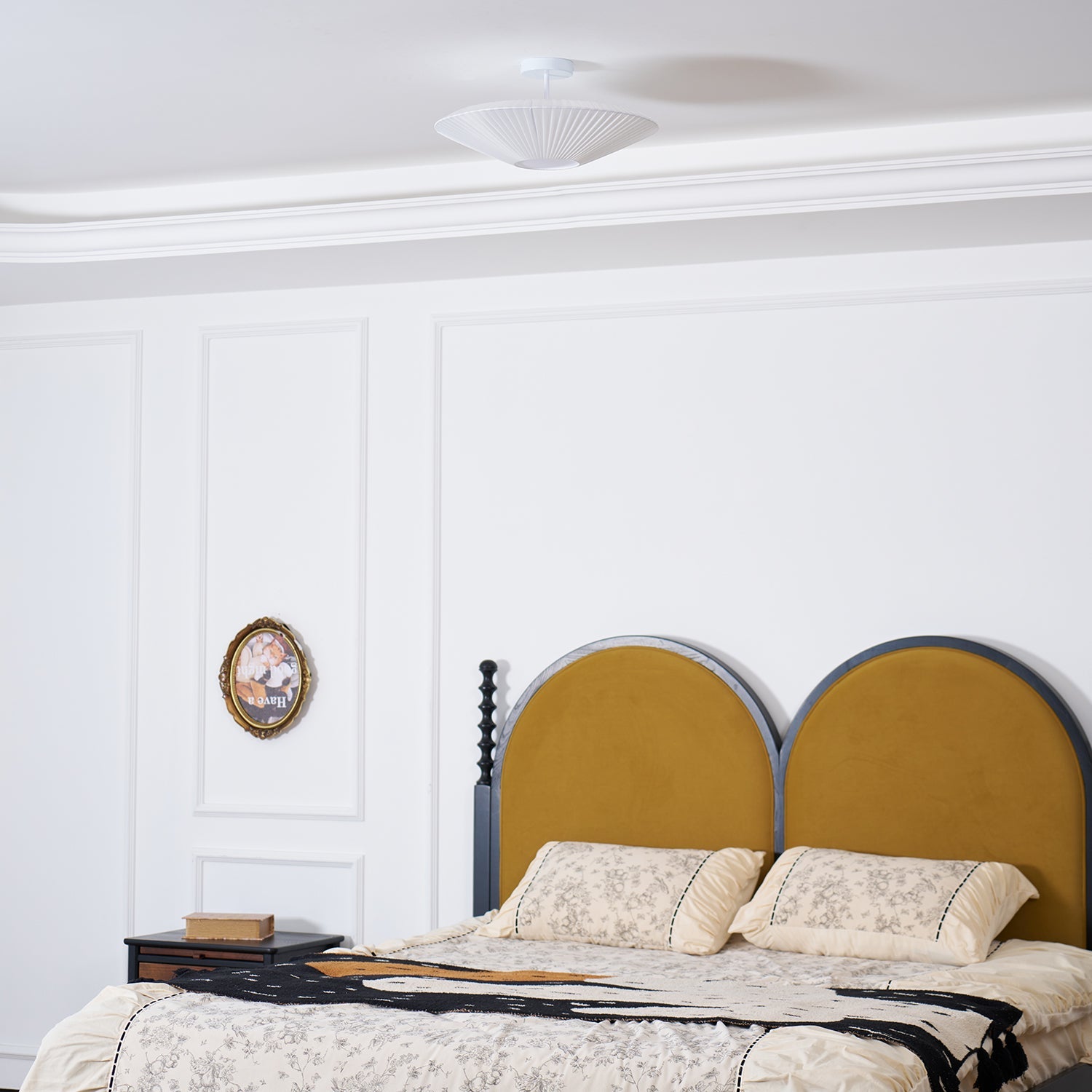 Plafondlamp Oosterse Stijl Stoffen Kap Zachte Verlichting voor Eetkamer Woonkamer Dimbaar 3 Maten | Sansoti