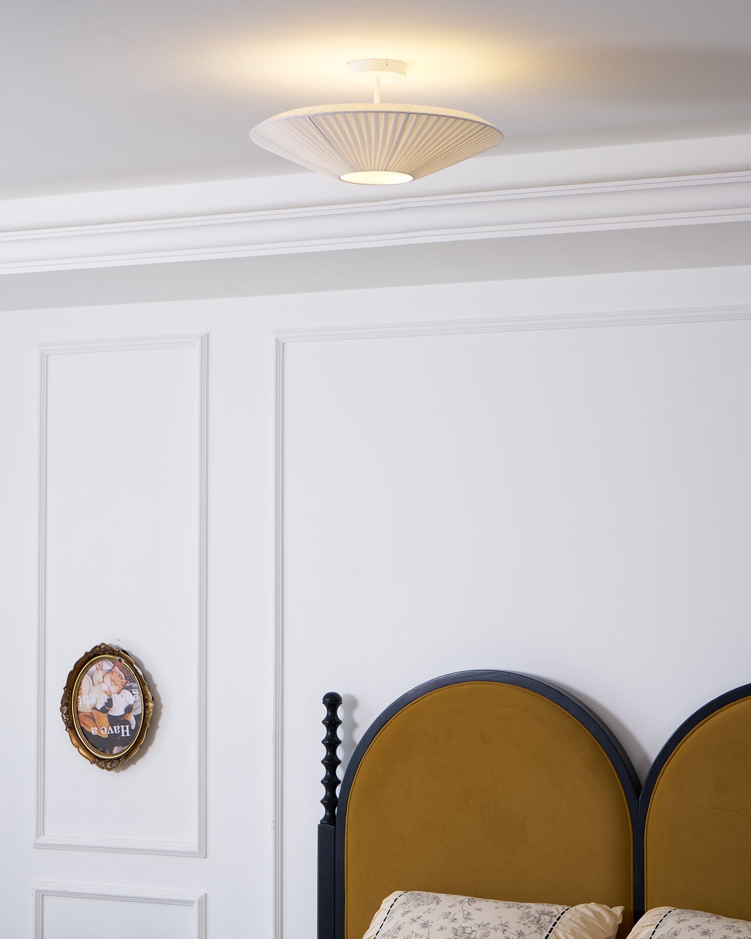 Plafondlamp Oosterse Stijl Stoffen Kap Zachte Verlichting voor Eetkamer Woonkamer Dimbaar 3 Maten | Sansoti