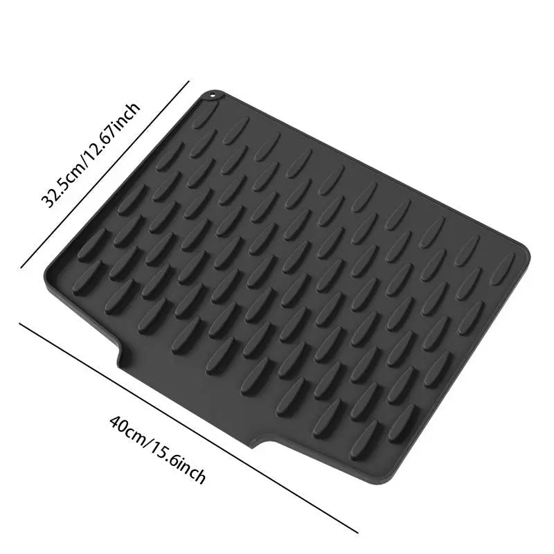 Siliconen Droogmat voor Aanrecht – Hittebestendig tot 230°C & Snel Drogend – Antislip Afdruipmat 40x32,5cm | Sansoti