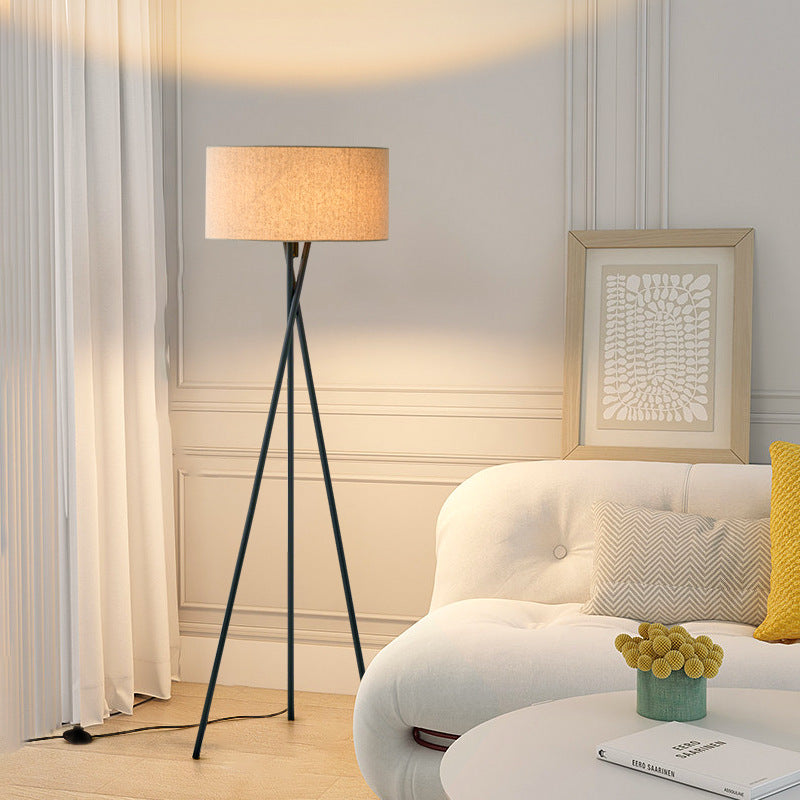 Zijden vloerlamp Ø42 x H160 cm warm wit slaapkamer leeslamp staande lamp | Sansoti