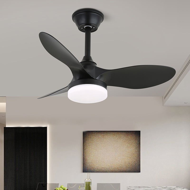 Plafondventilator met Verlichting Scandinavisch Design Zwart Hout 61-80cm | Sansoti