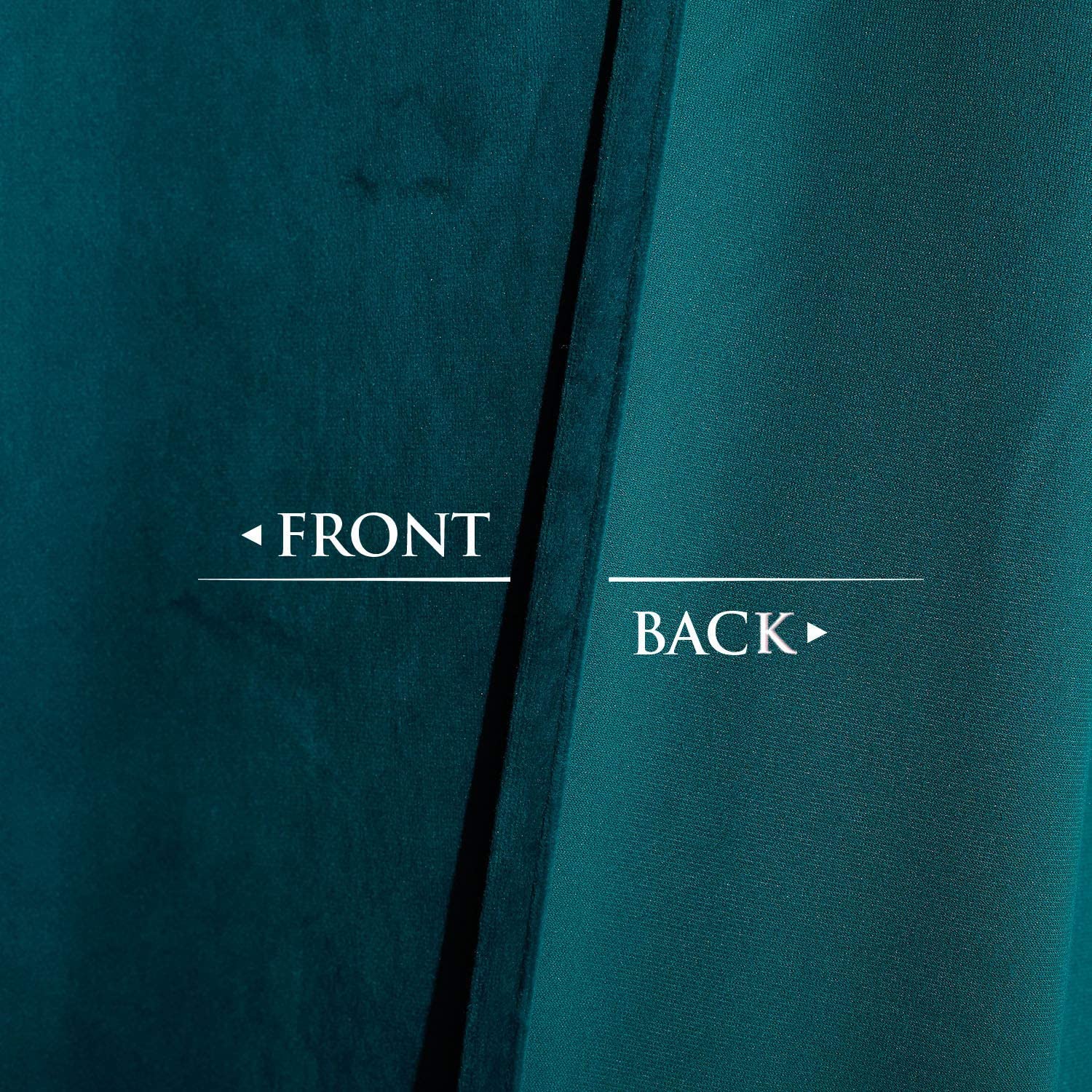 Velvet Blackout Curtains with Silver Rings 2 Panels | Sansoti