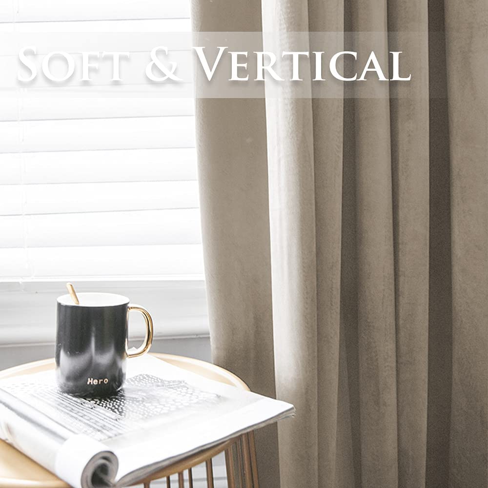 Velvet Blackout Curtains with Silver Rings 2 Panels | Sansoti