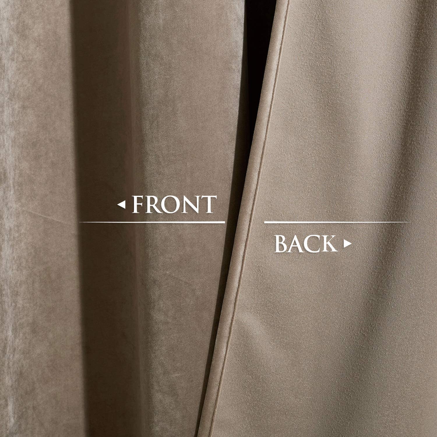 Velvet Blackout Curtains with Silver Rings 2 Panels | Sansoti