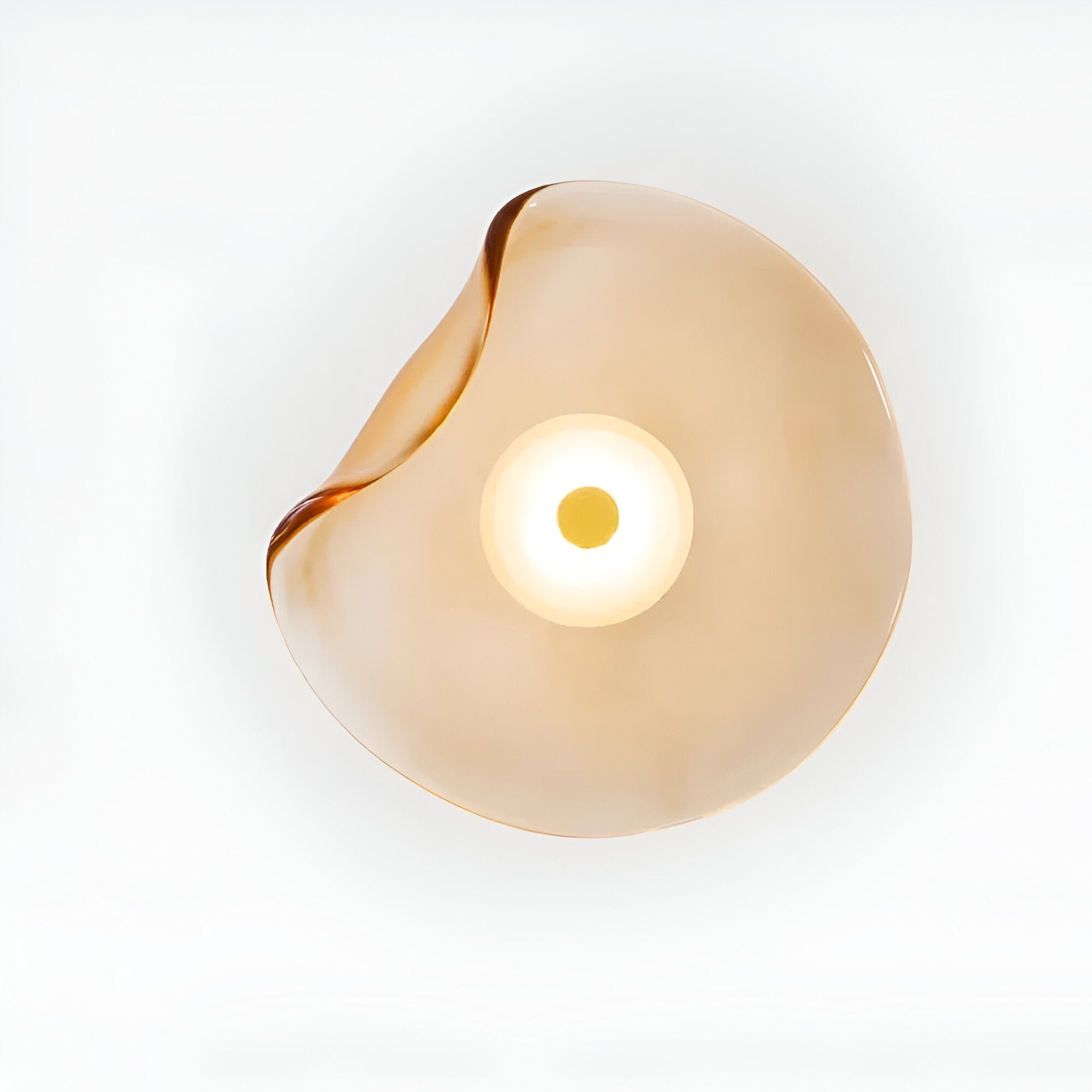 Wandlamp Gebogen Glas LED Sculpturaal Nordisch Goud Zwart 25cm Woonkamer Slaapkamer | Sansoti