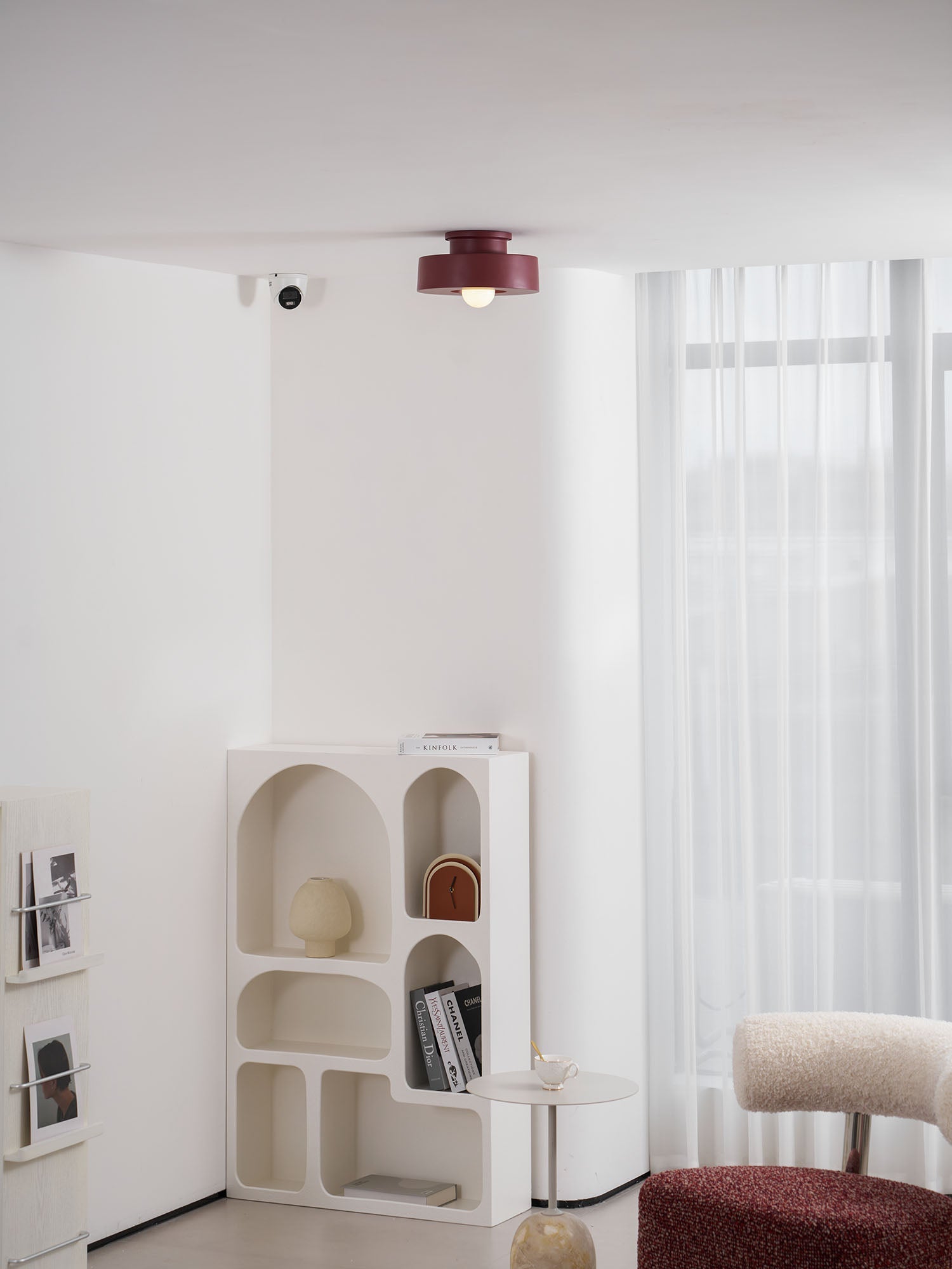 Plafondlamp Simon met Gestapelde Cilindervormen Hars Beschikbaar in Rood Groen Zwart E26 E27 Fitting Ø30×15cm Minimalistisch Design Geometrisch Sculptuur Verlichtingselement | Sansoti