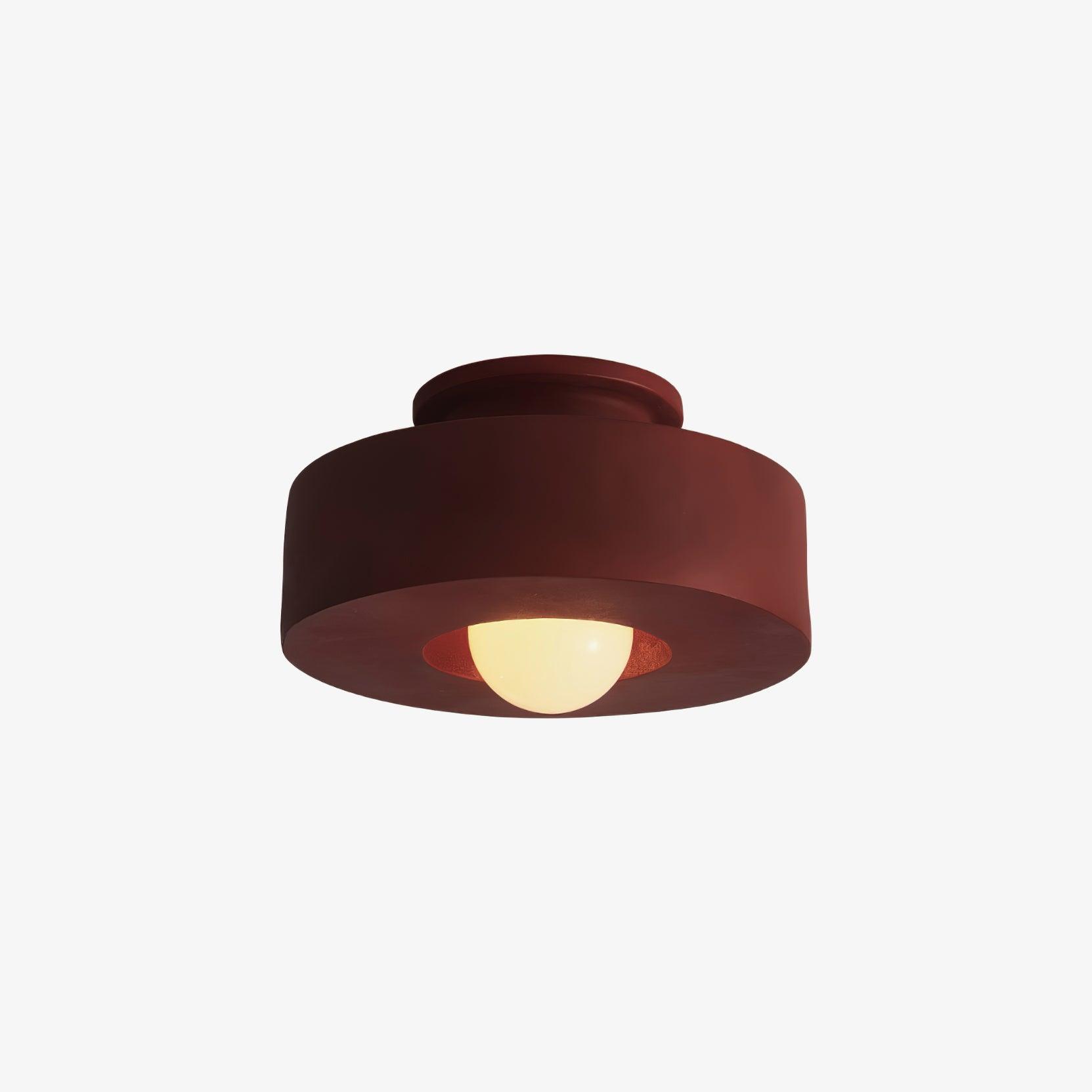 Plafondlamp Simon met Gestapelde Cilindervormen Hars Beschikbaar in Rood Groen Zwart E26 E27 Fitting Ø30×15cm Minimalistisch Design Geometrisch Sculptuur Verlichtingselement | Sansoti