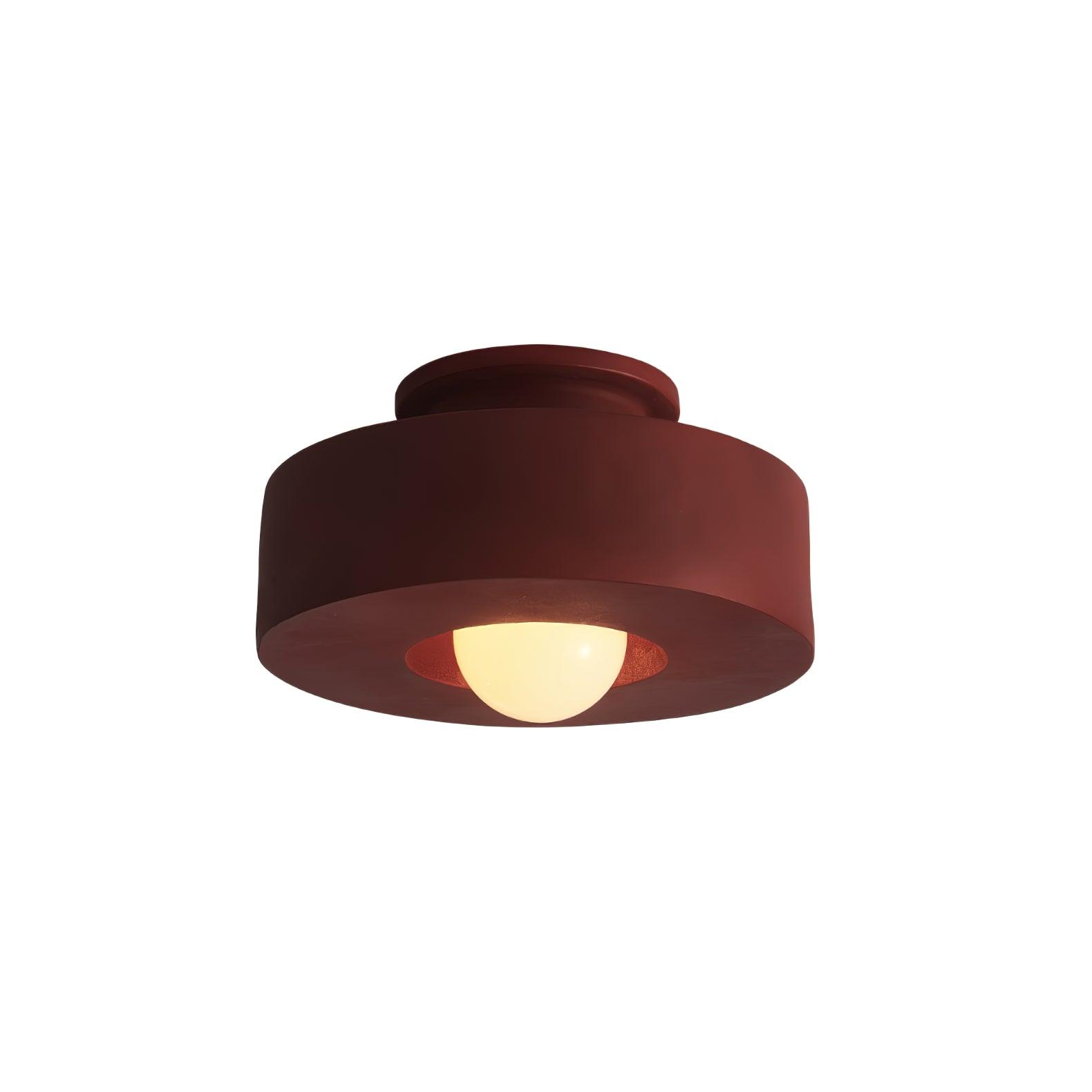 Plafondlamp Simon met Gestapelde Cilindervormen Hars Beschikbaar in Rood Groen Zwart E26 E27 Fitting Ø30×15cm Minimalistisch Design Geometrisch Sculptuur Verlichtingselement | Sansoti
