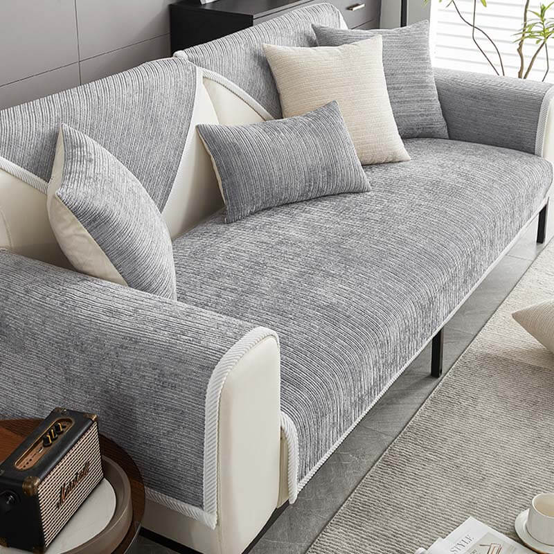 Chenille Sofa Cover Water-Repellent Anti-Slip for Sofa Armchair Corner Sofa Furniture Protection Washable Stretch | Sansoti