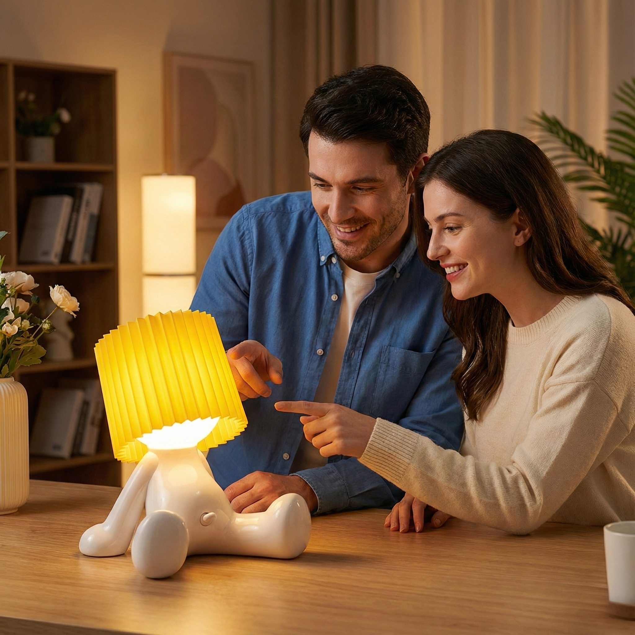 Seated LED Table Lamp with Battery – Wireless in 8 Colors | Sansoti