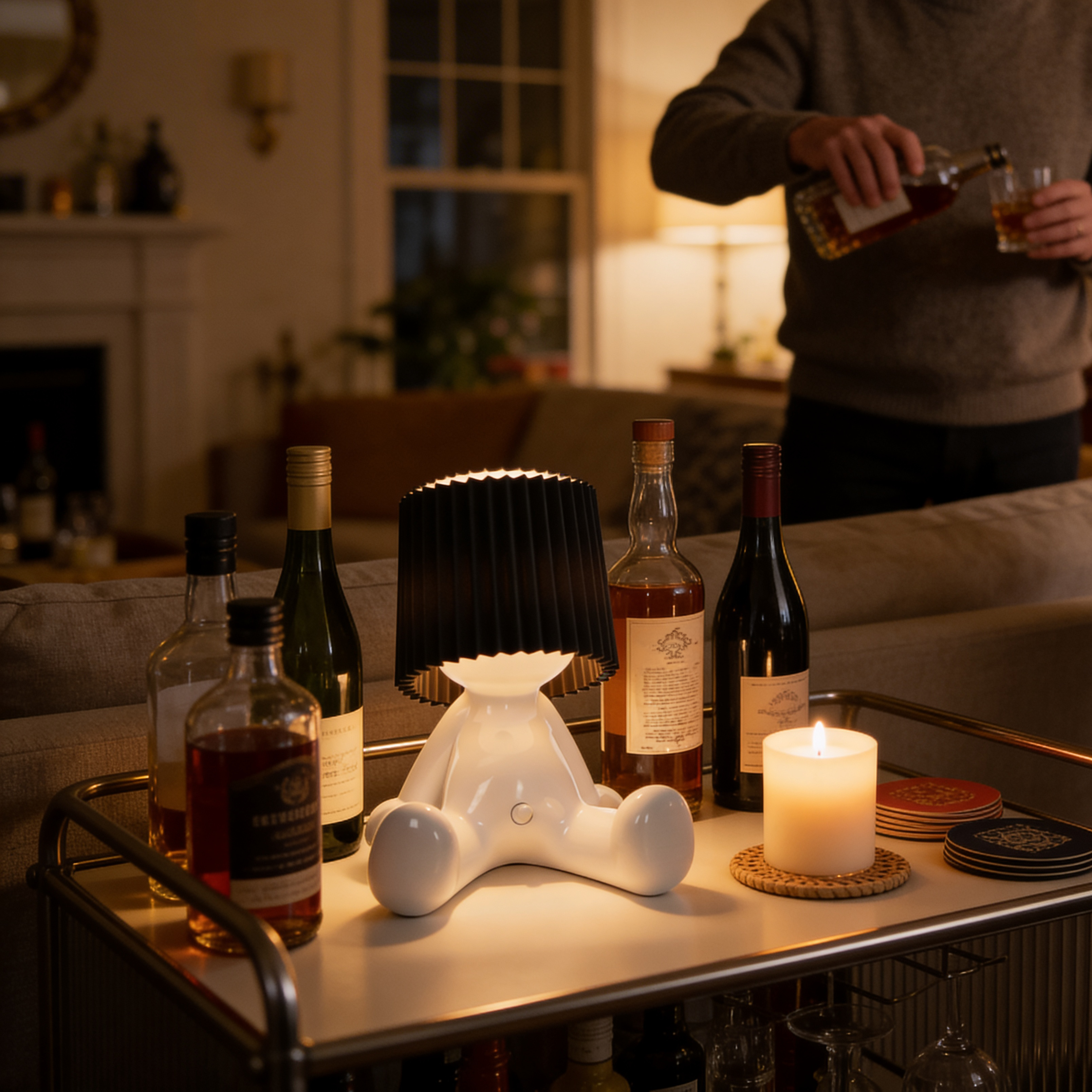 Seated LED Table Lamp with Battery – Wireless in 8 Colors | Sansoti