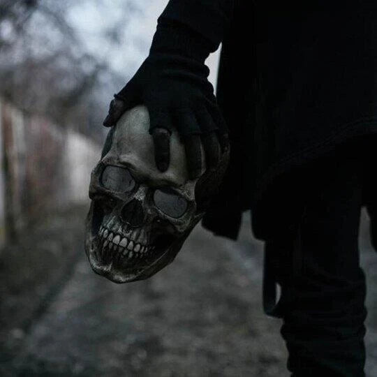 Realistic Skull Mask Latex Unisex Gray White Halloween Party Mask Full Skull Horror Costume | Sansoti