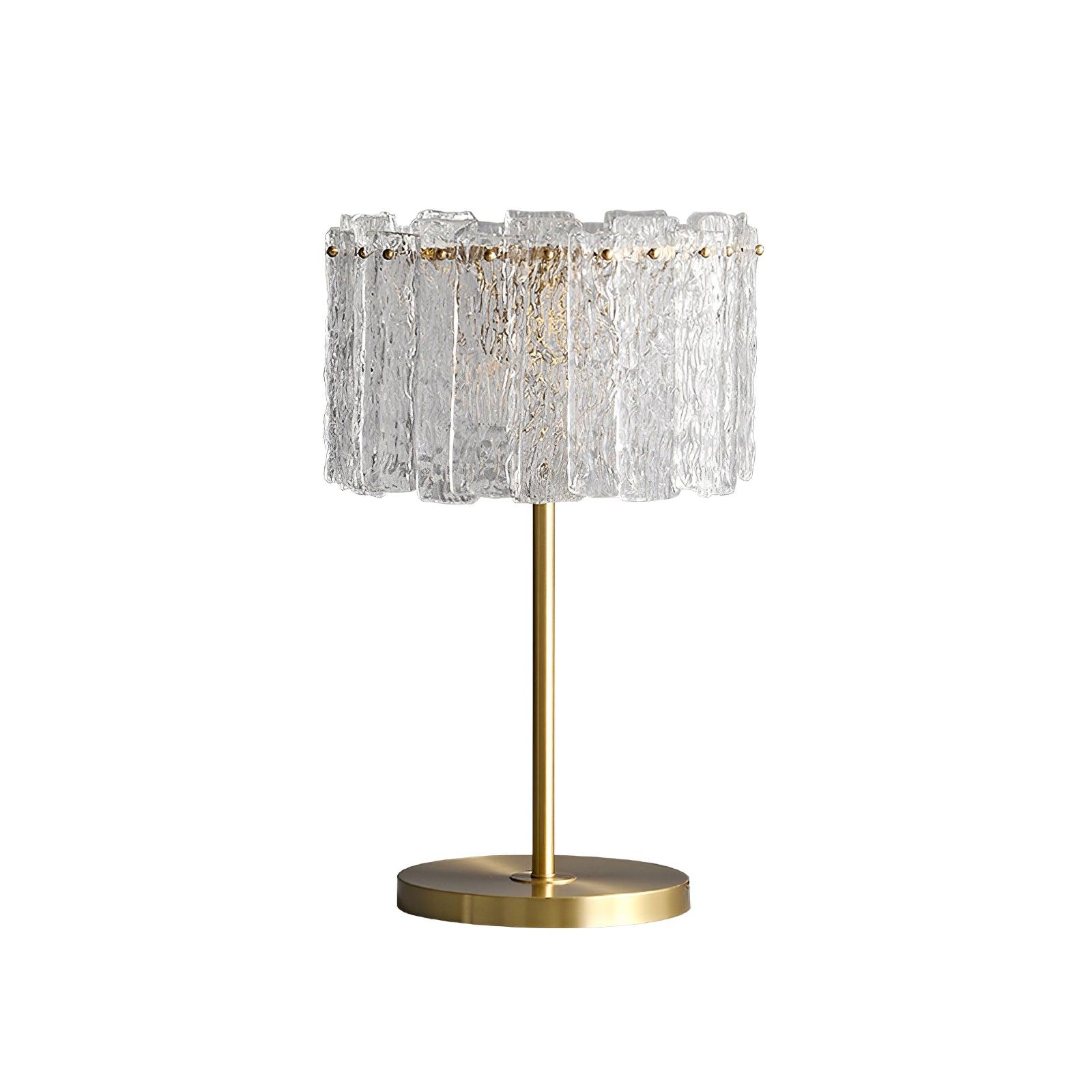 Glazen Tafellamp met Messing Voet – Design Verlichting voor Interieur | Sansoti
