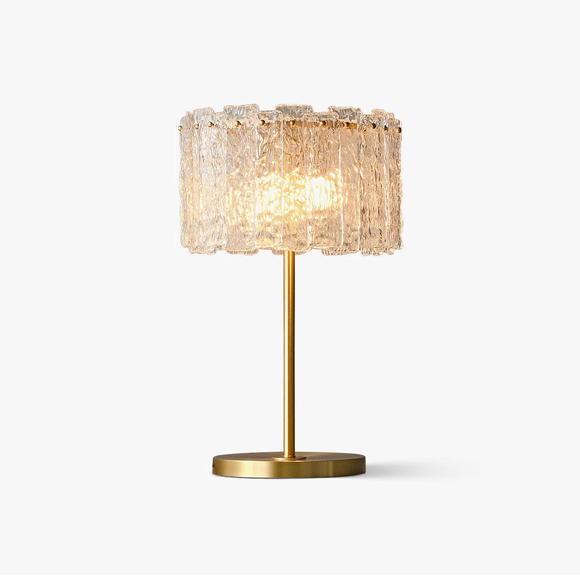 Glazen Tafellamp met Messing Voet – Design Verlichting voor Interieur | Sansoti