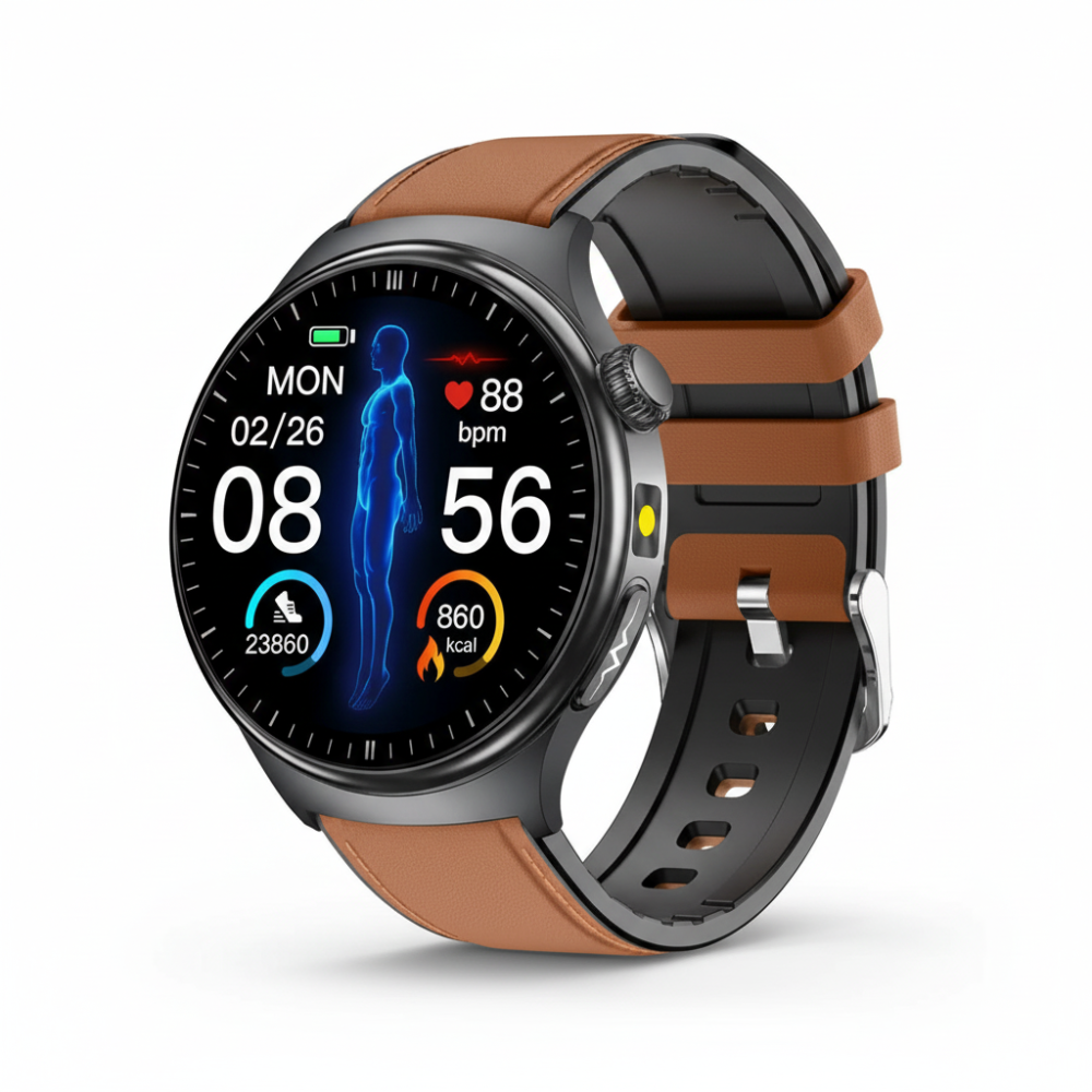 Smartwatch met Hartslagmeter Bloeddruk Zuurstofmeting Gezondheidshorloge Sport Fitness Tracker Slaapanalyse Waterdicht IP67 | Sansoti