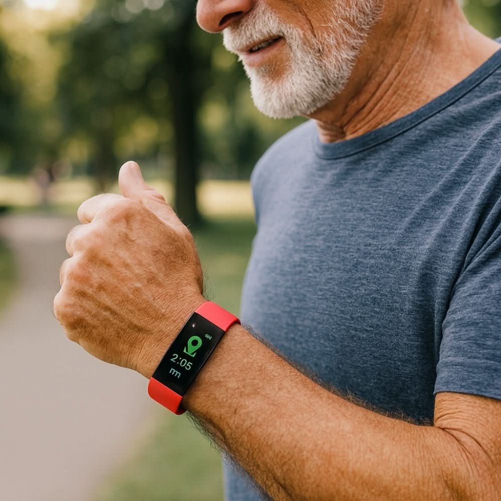 Smartwatch dla seniorów z pomiarem parametrów zdrowotnych Monitorowaniem tętna Licznikiem kroków Funkcjami bezpieczeństwa Do codziennego użytku | Sansoti