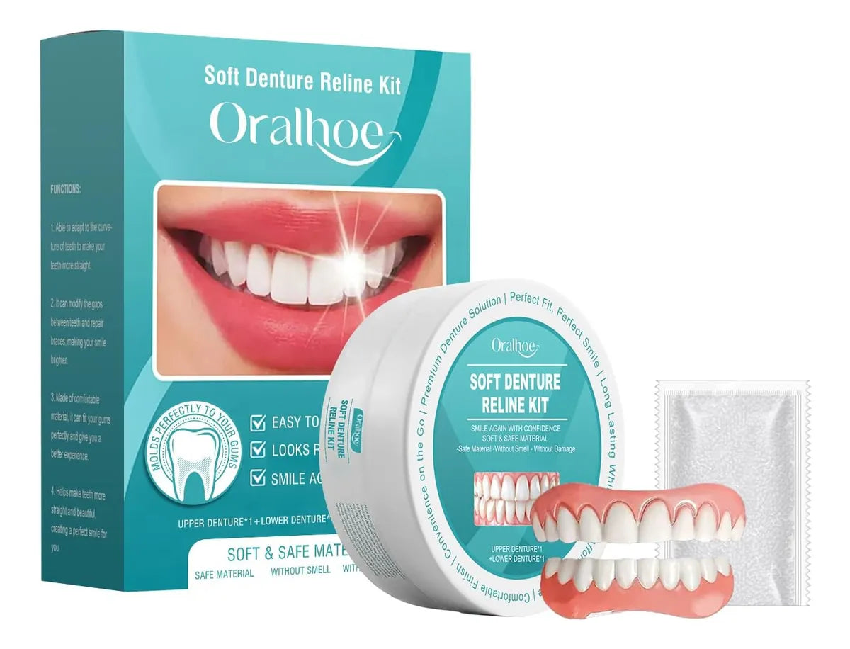 Adjustable Silicone Denture Natural Comfort Daily Use Hygienic Reliable Flexible | Sansoti