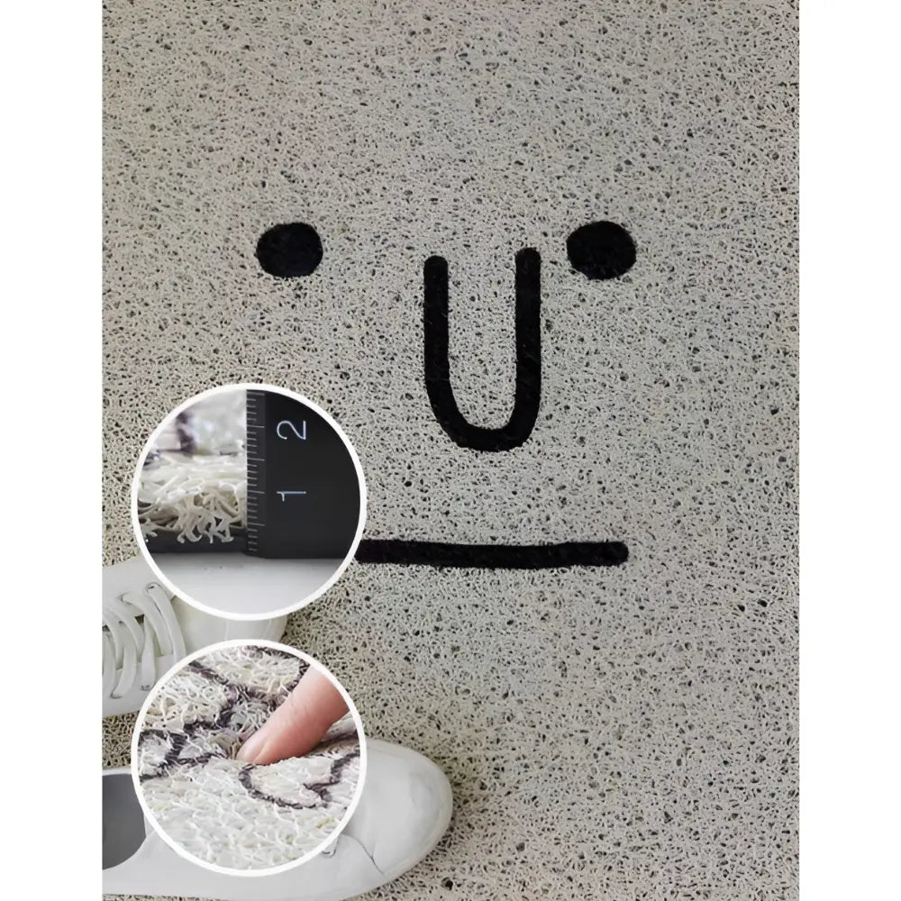 Deurmat met Smiley Opdruk 40×60 cm Antislip PVC Vloermat voor Entree Hal Voorportaal | Sansoti