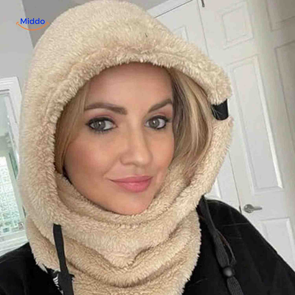 Multifunktionale thermische Wintermütze Fleece-Hood verstellbar Unisex für Outdoor-Skifahren Wandern Sport | Sansoti