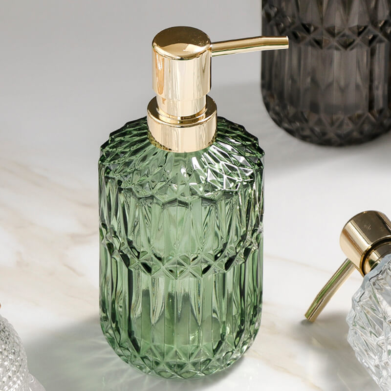 Glazen Zeepdispenser Transparant Pomp Badkamer Aanrecht Navulbaar Vloeibare Zeep Lotion Dispenser Wastafel Toilet Accessoire | Sansoti