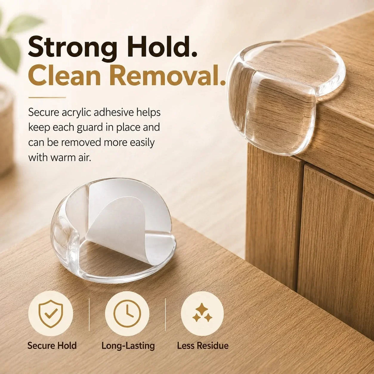 Protège-coins transparents pour meubles – Coins sûrs à la maison – Protection adaptée aux enfants et aux bébés | Sansoti