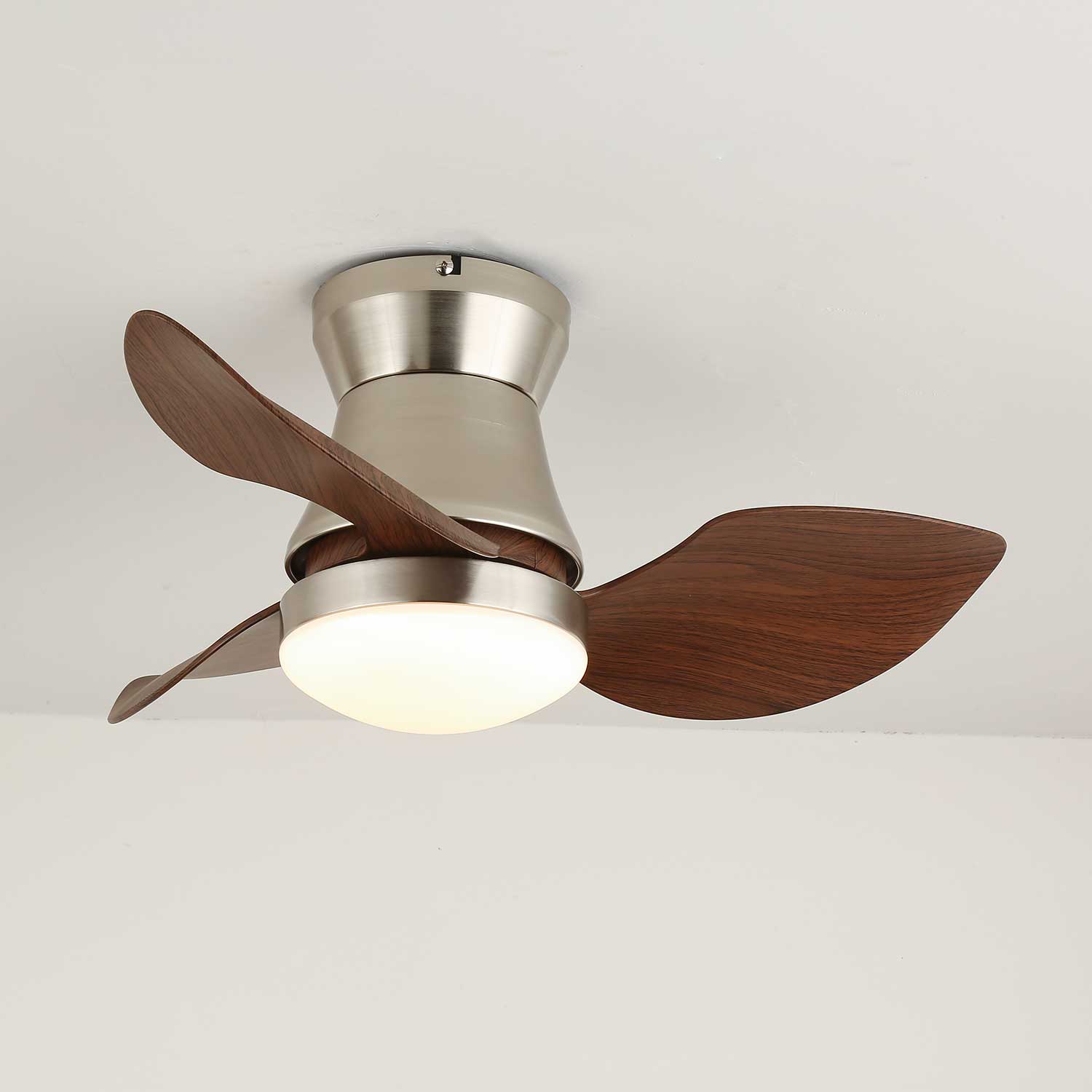 Moderne Plafondventilator met Verlichting – Hout & Metaal ø60×30cm | Sansoti