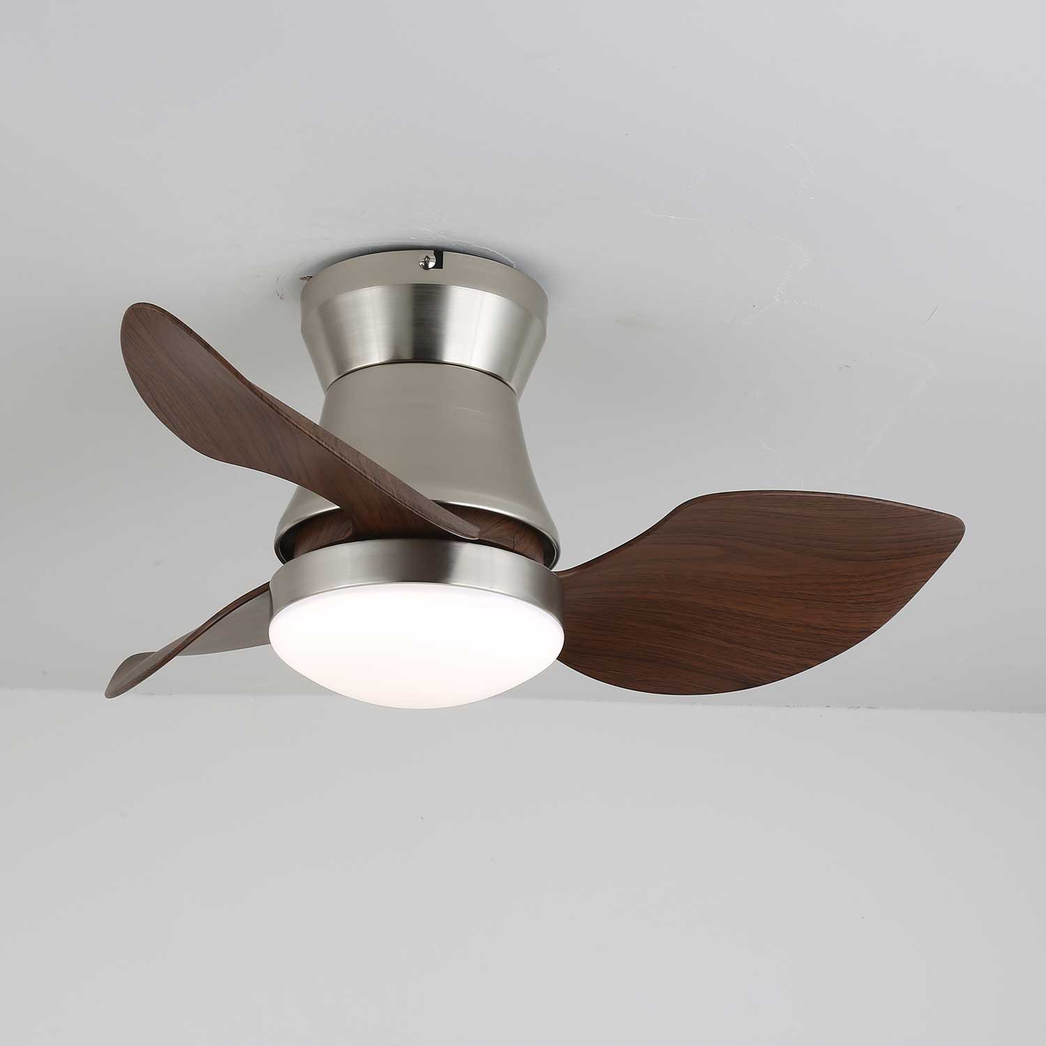Moderne Plafondventilator met Verlichting – Hout & Metaal ø60×30cm | Sansoti