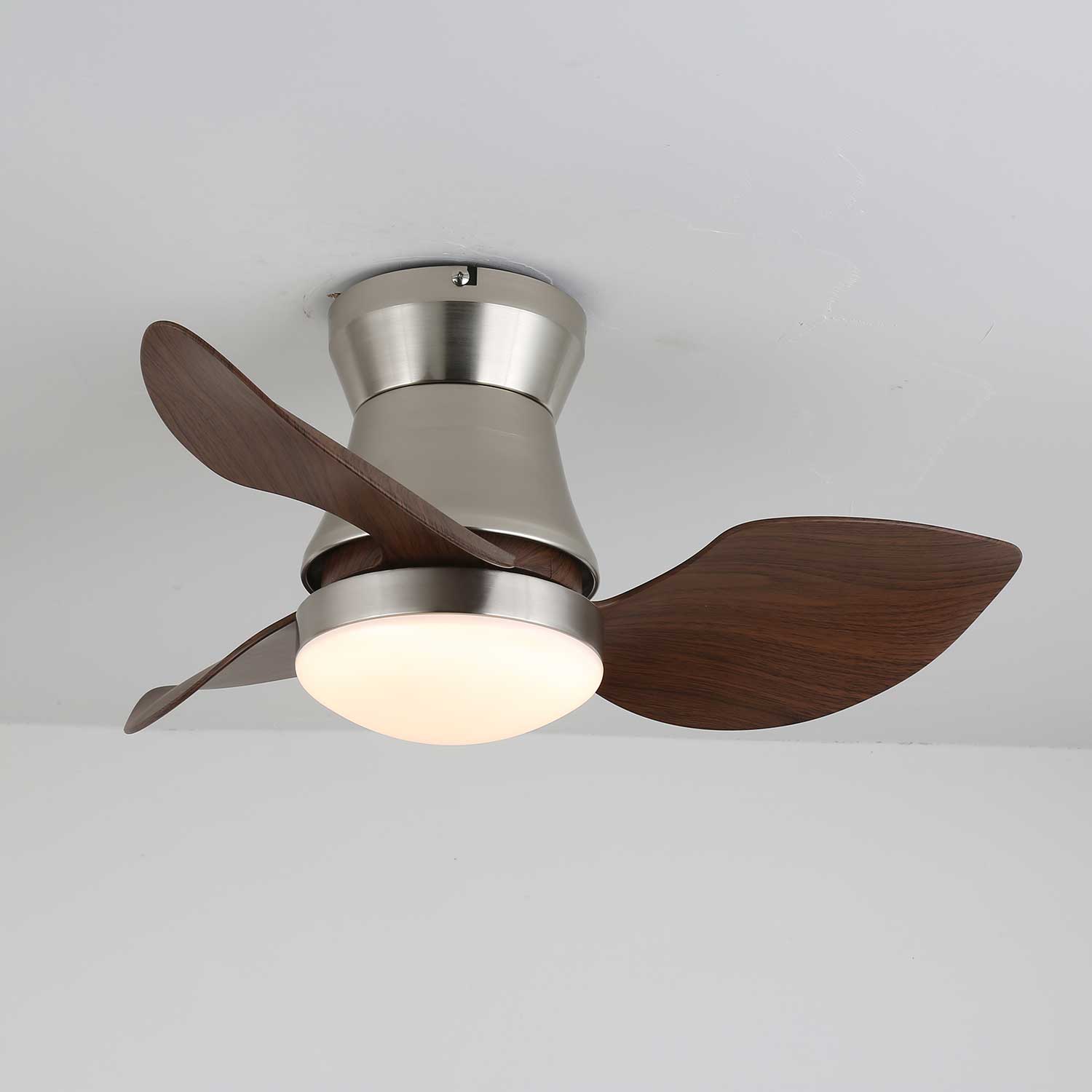 Moderne Plafondventilator met Verlichting – Hout & Metaal ø60×30cm | Sansoti