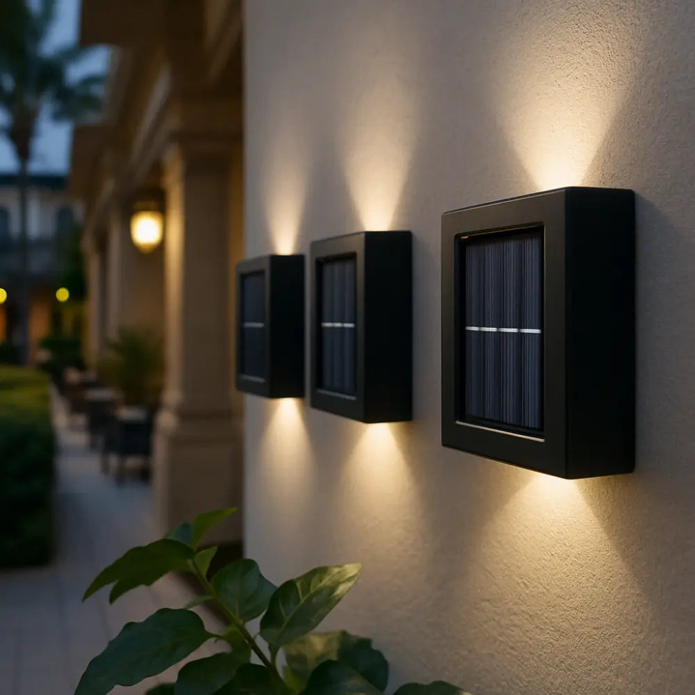 Zonne-energie Buitenwandlamp met Warmwit LED-Licht en IP44 Waterbestendigheid | Sansoti