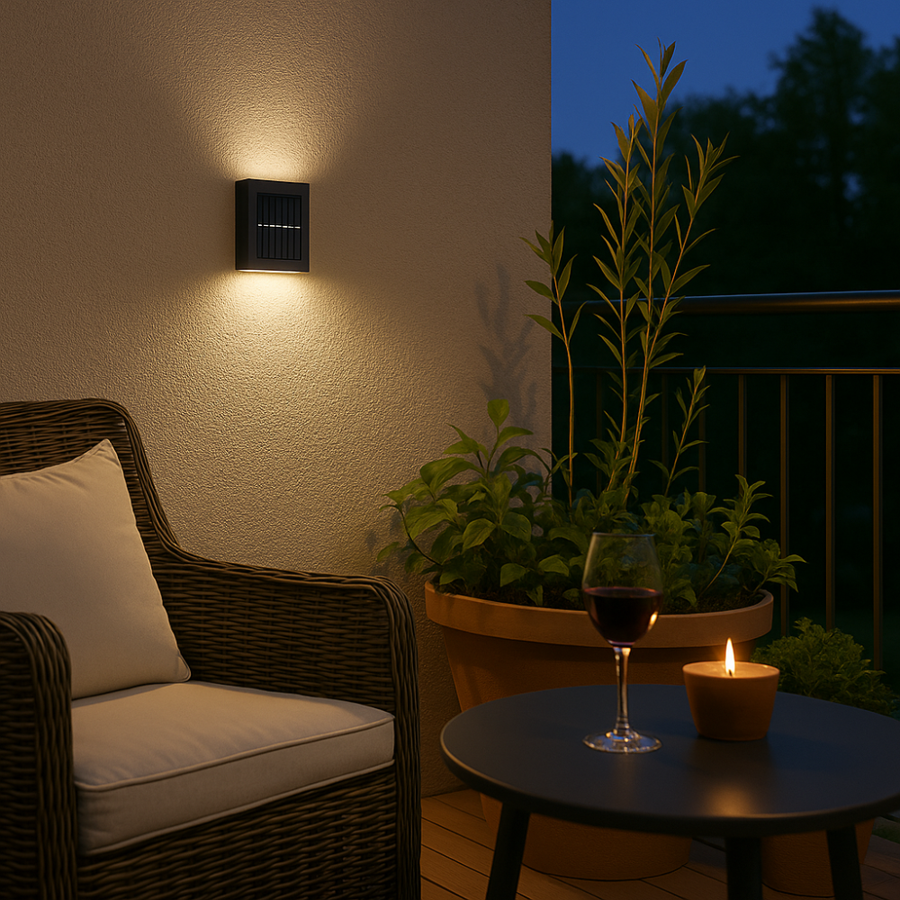 LED Solar Buitenlamp Draadloos Warmwit 3000K Weerbestendig IP65 Bewegingssensor Wandverlichting Terras Tuin Balkon Energiezuinig Tuinverlichting 8 Uur Accuduur | Sansoti