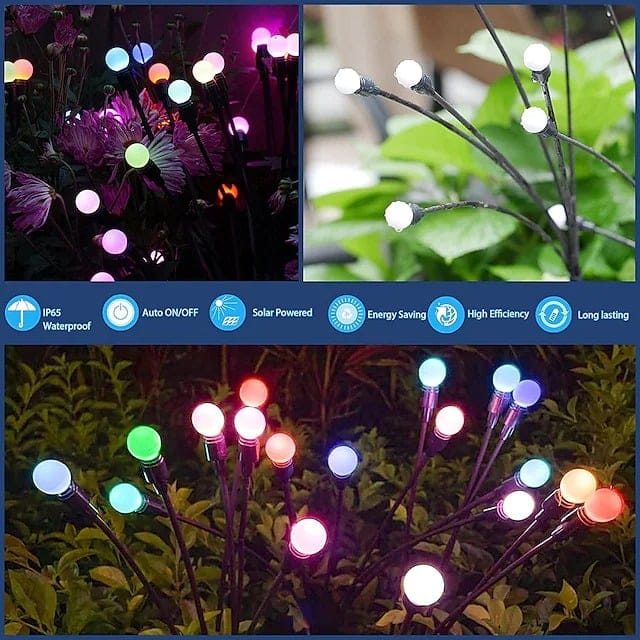 Solar Garden Lights Moving Light with Flexible Wires Waterproof 6 LED Solar Garden Lighting Outdoor Lamp | Sansoti