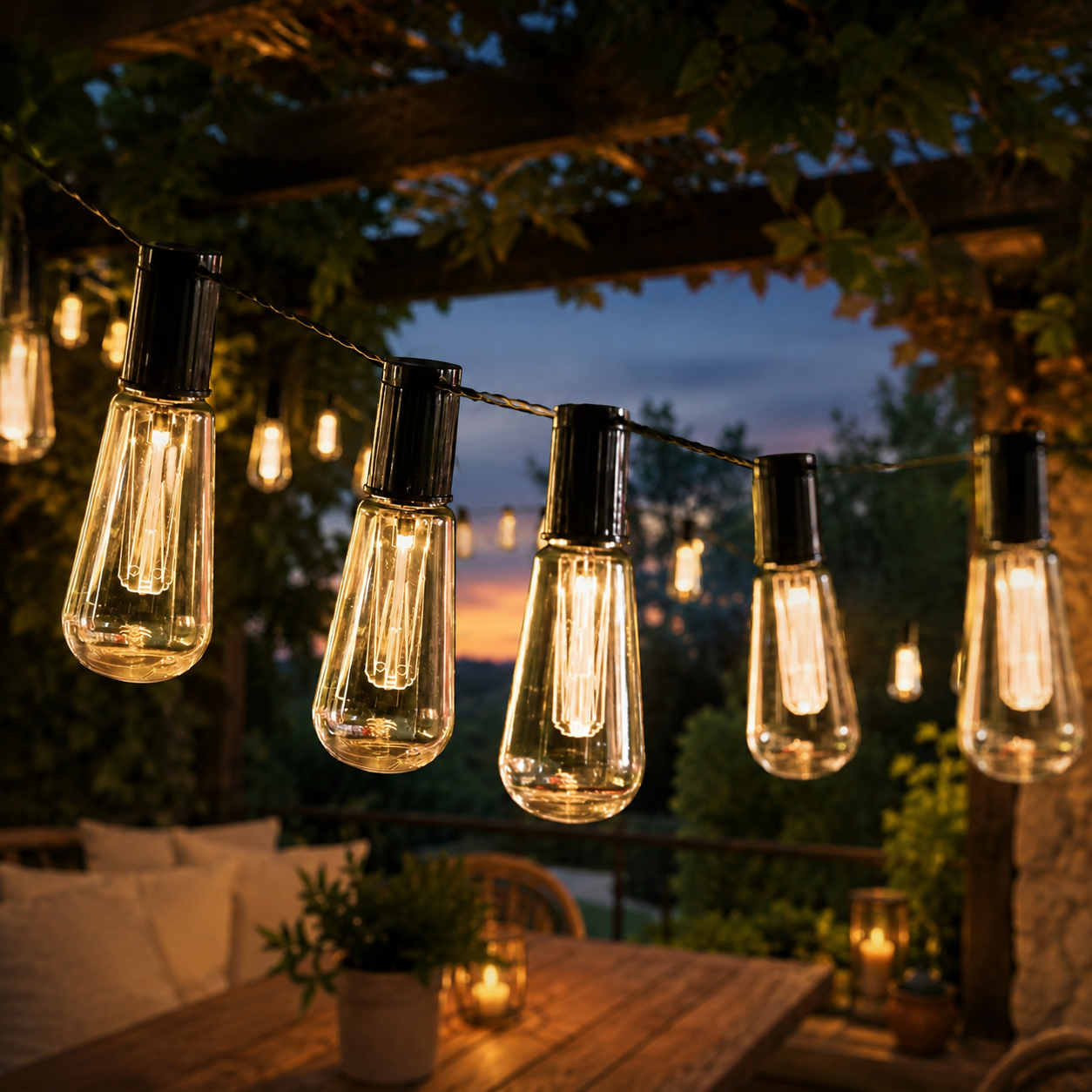 Solar LED Lichtsnoer 5-10m Outdoor Waterdicht Tuinverlichting Camping Decoratie | Sansoti