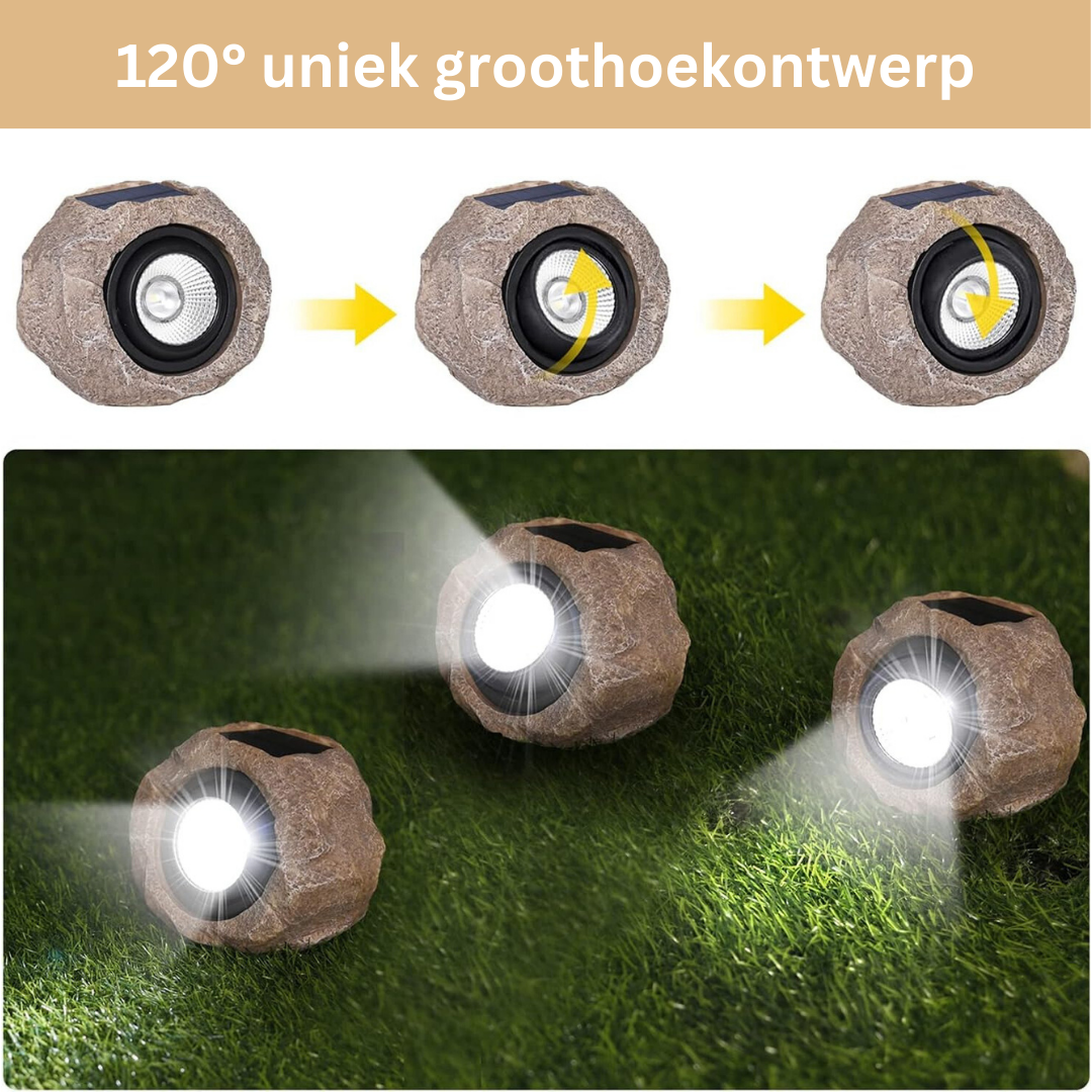 Solarlampen Rotsverlichting LED Tuinverlichting Buitenverlichting Zonne-energie Landschap Pad Terras | Sansoti