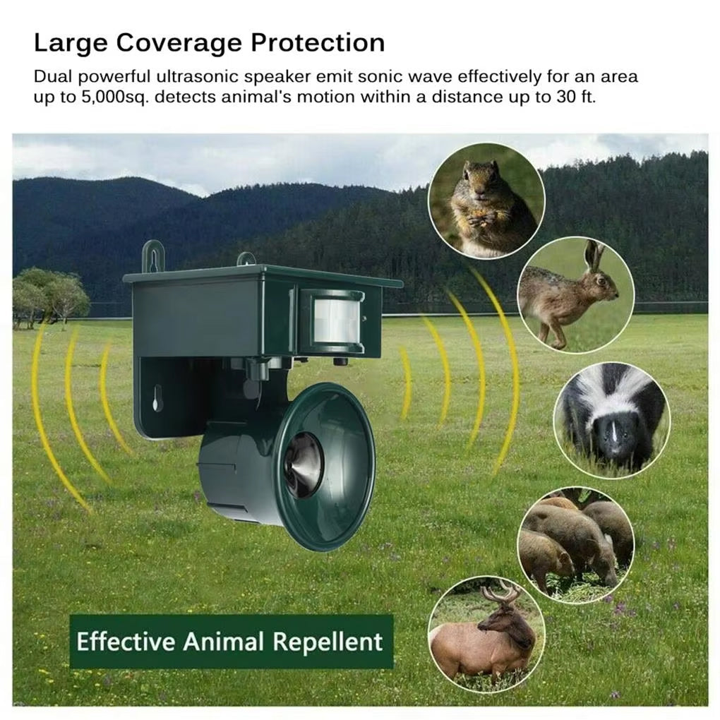 Solar-Powered Ultrasonic Bat Repellent for Garden Protection Weatherproof Animal-Friendly | Sansoti