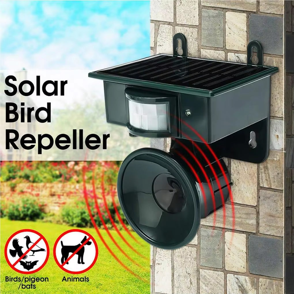 Solar-Powered Ultrasonic Bat Repellent for Garden Protection Weatherproof Animal-Friendly | Sansoti
