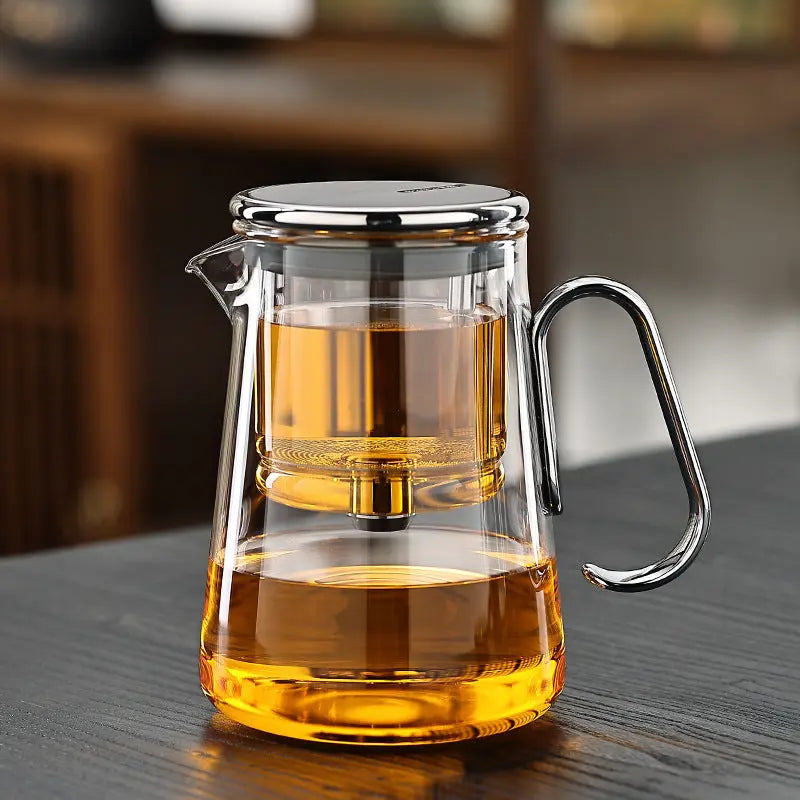 Glazen Theepot Magnetisch Filter Borosilicaat RVS 700ml Losse Thee Keuken | Sansoti
