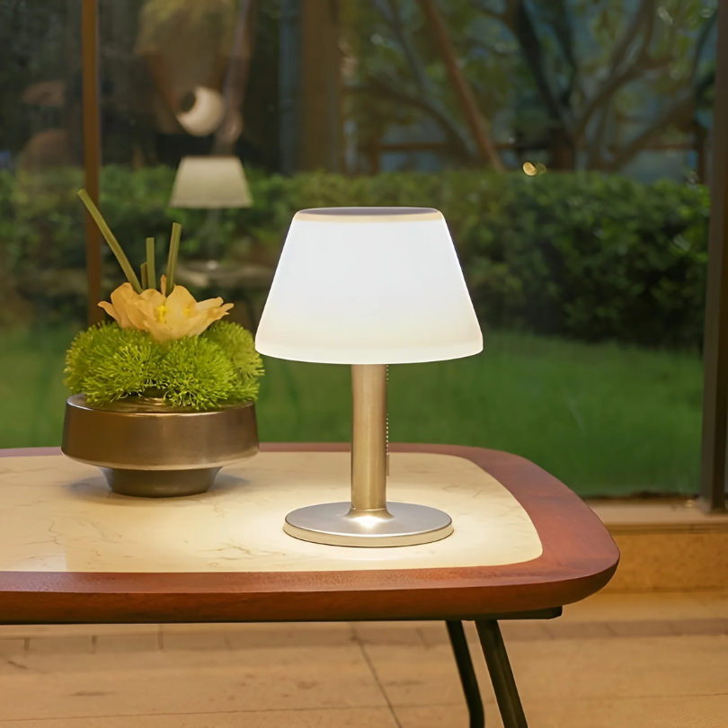 Solar-Tischleuchte für draußen Warmweißes Licht Terrasse Balkon Garten Kabellose stimmungsvolle Dekorationsbeleuchtung | Sansoti