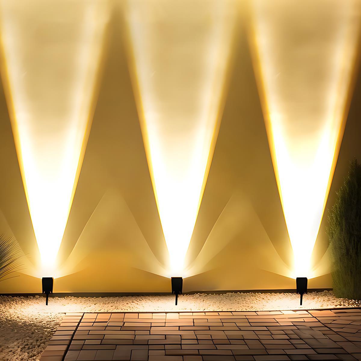 Solar Buitenspot LED Tuinverlichting Verstelbaar Zwart Warmwit IP65 Waterdicht Draadloos Energiezuinig | Sansoti