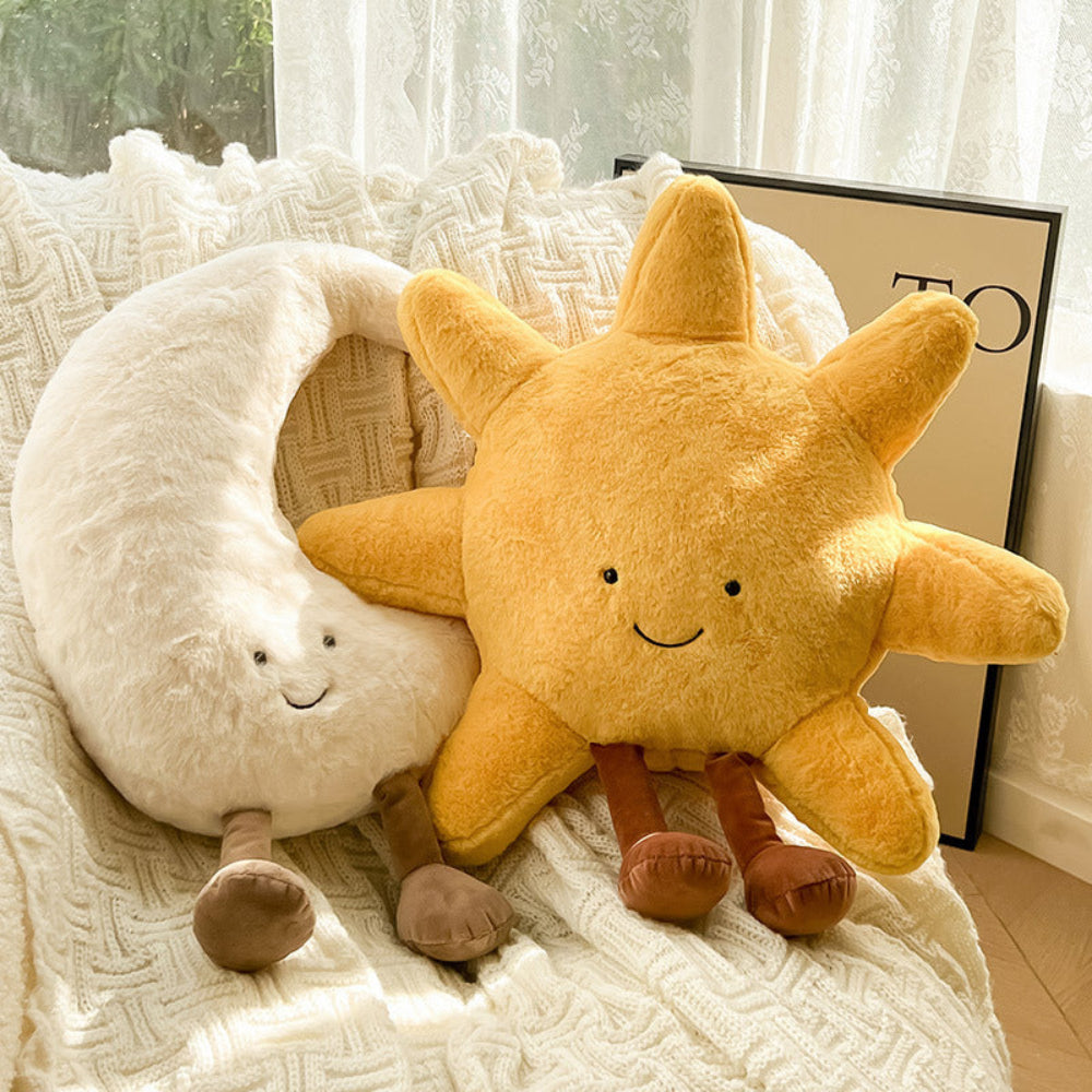 Zon en Maan Kussen Set — Hemelse Harmonie Decoratief Sierkussen Mystiek Design 28cm 48cm | Sansoti