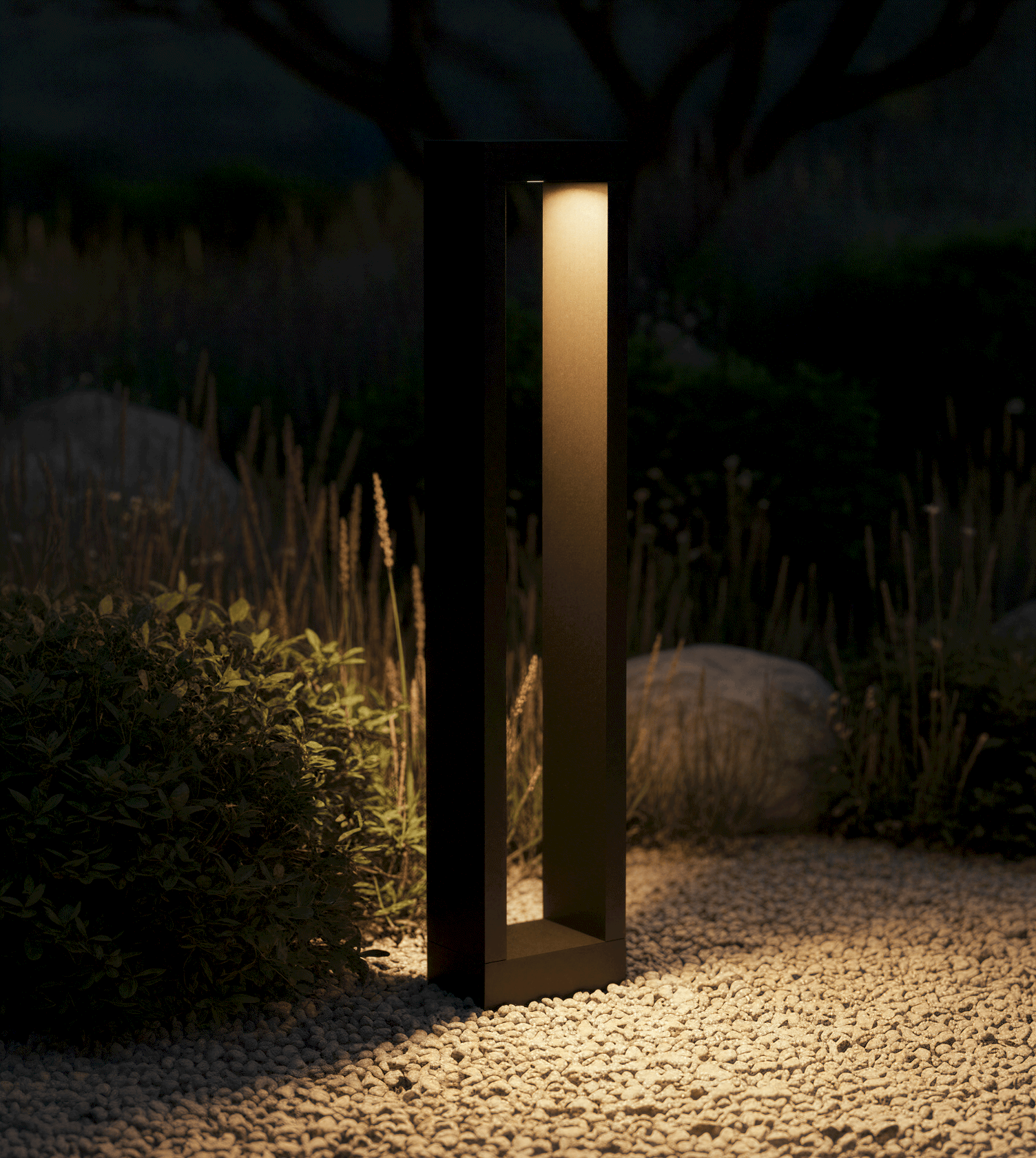 Lampadaire Extérieur LED 10W IP65 Aluminium Noir 60cm Jardin Allée Chemin Moderne